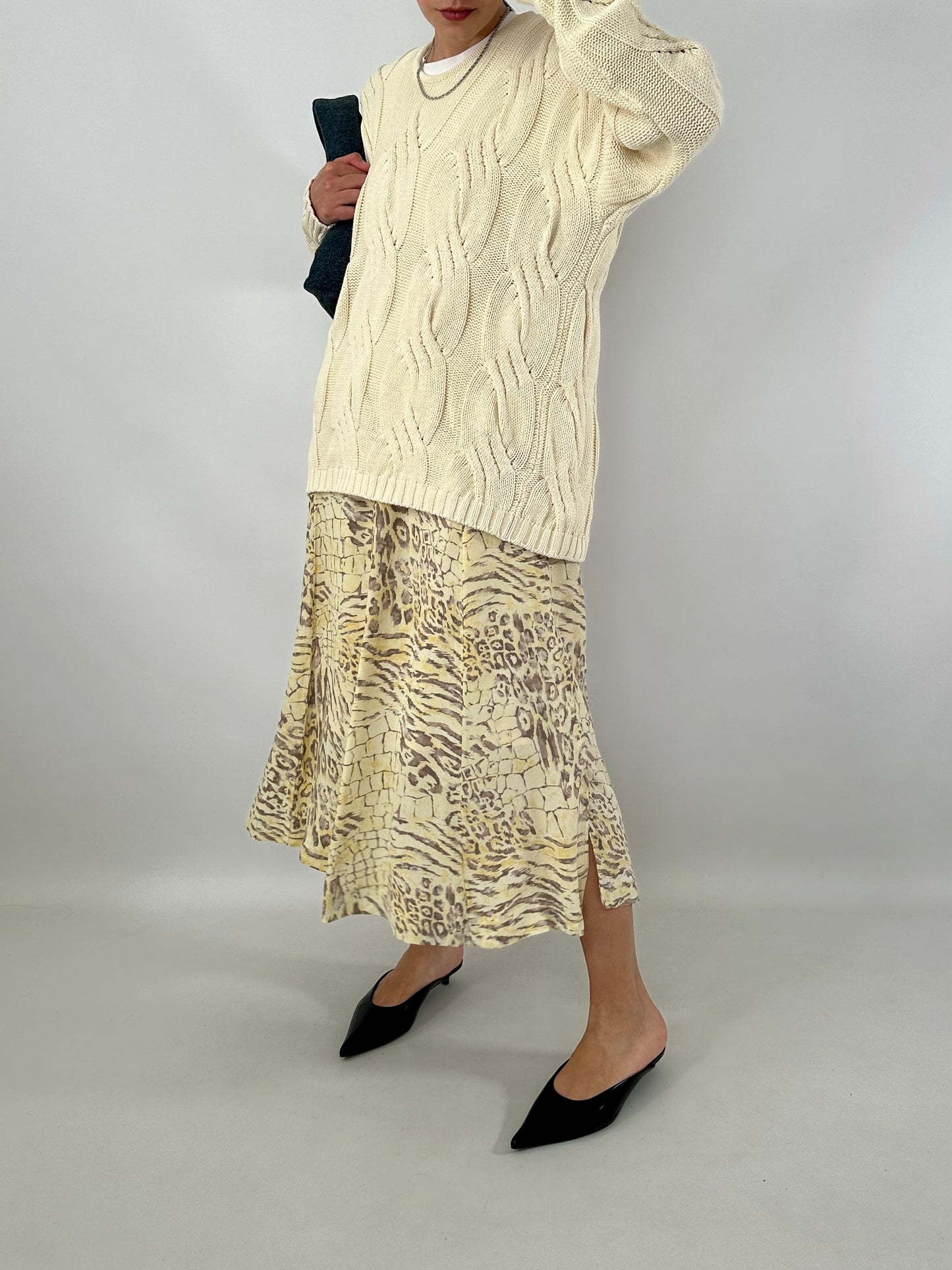 Animal print vintage skirt