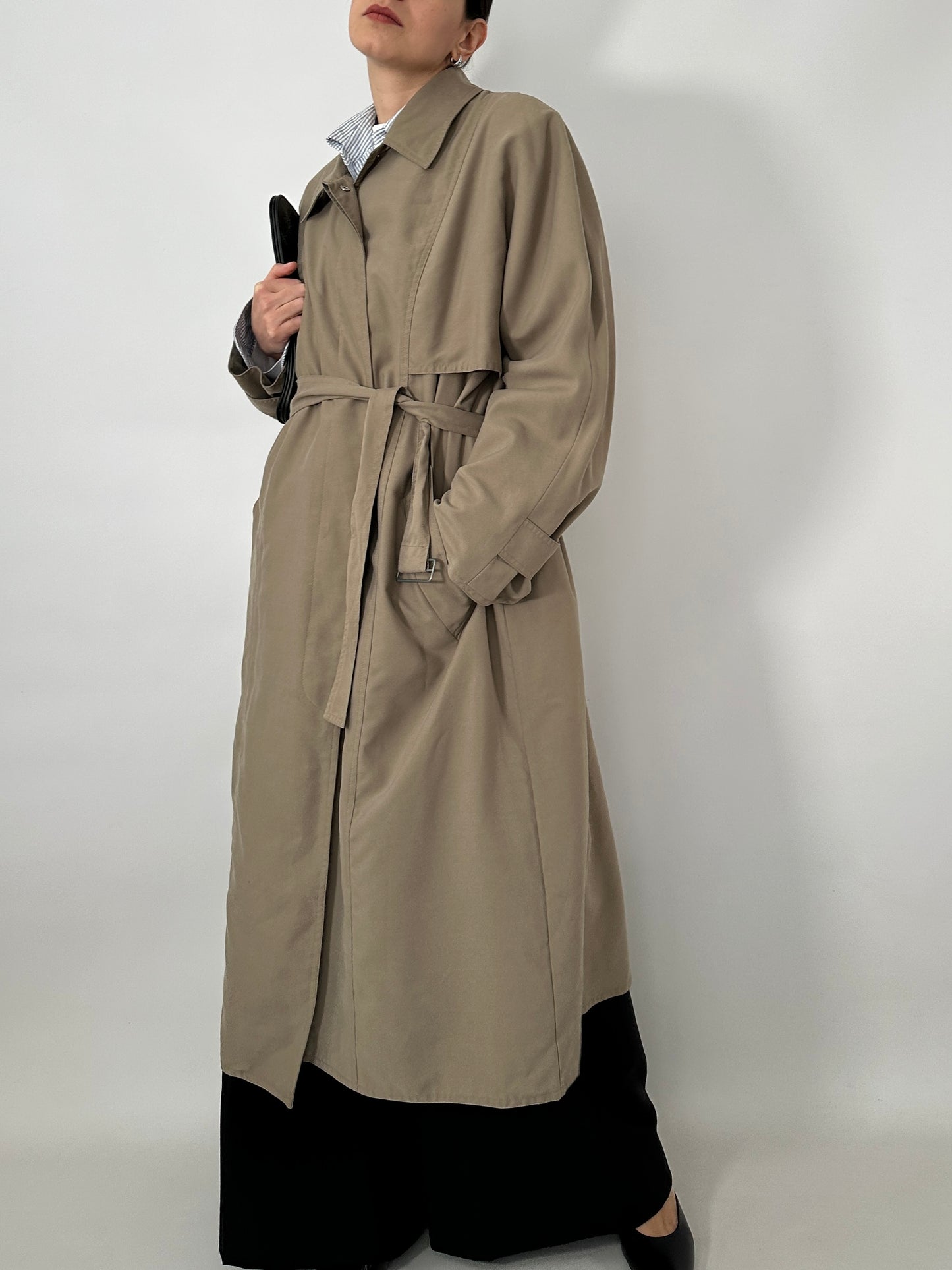 Long vintage trench coat