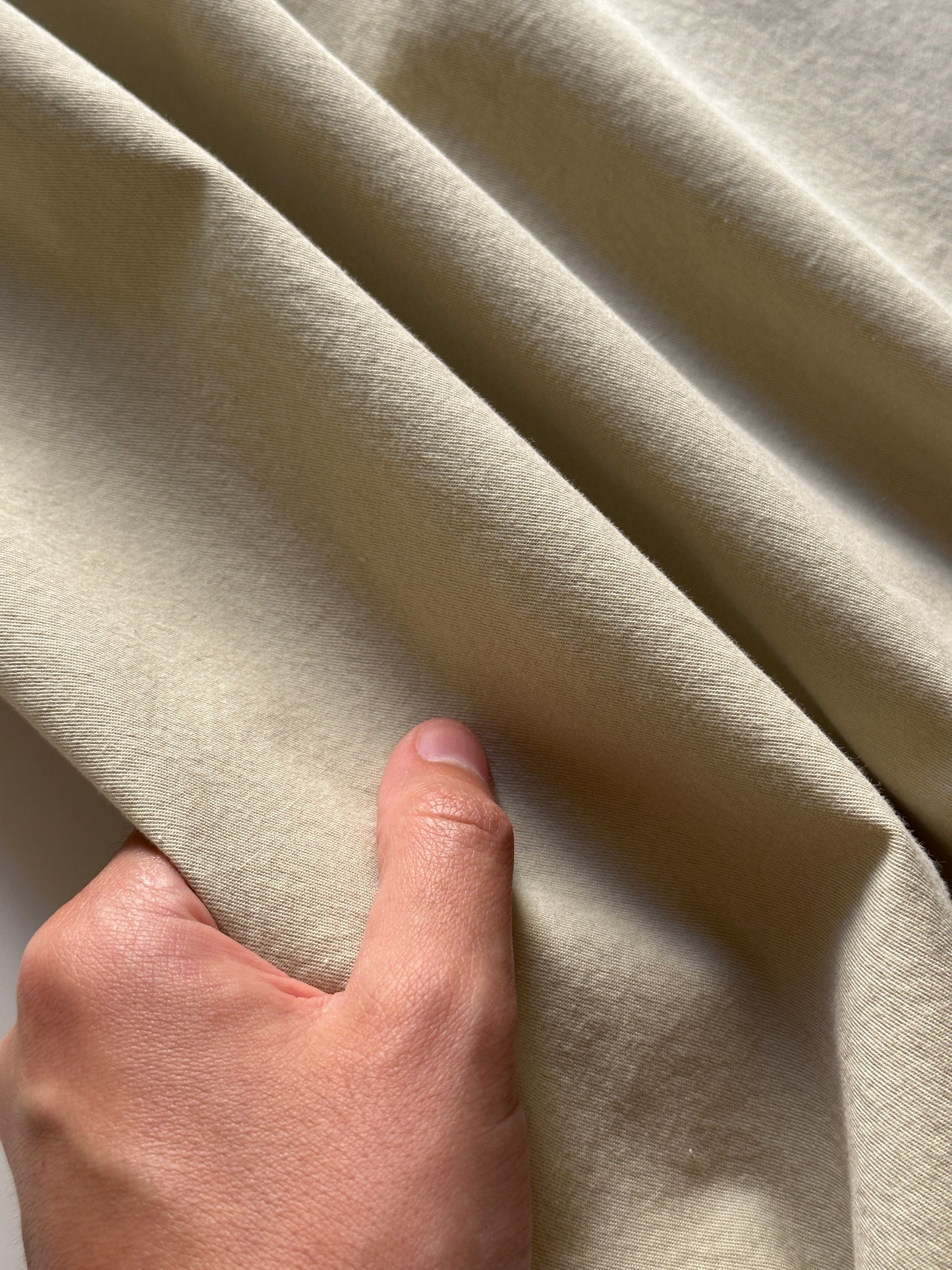 Minimal Cream Cotton Maxi Skirt