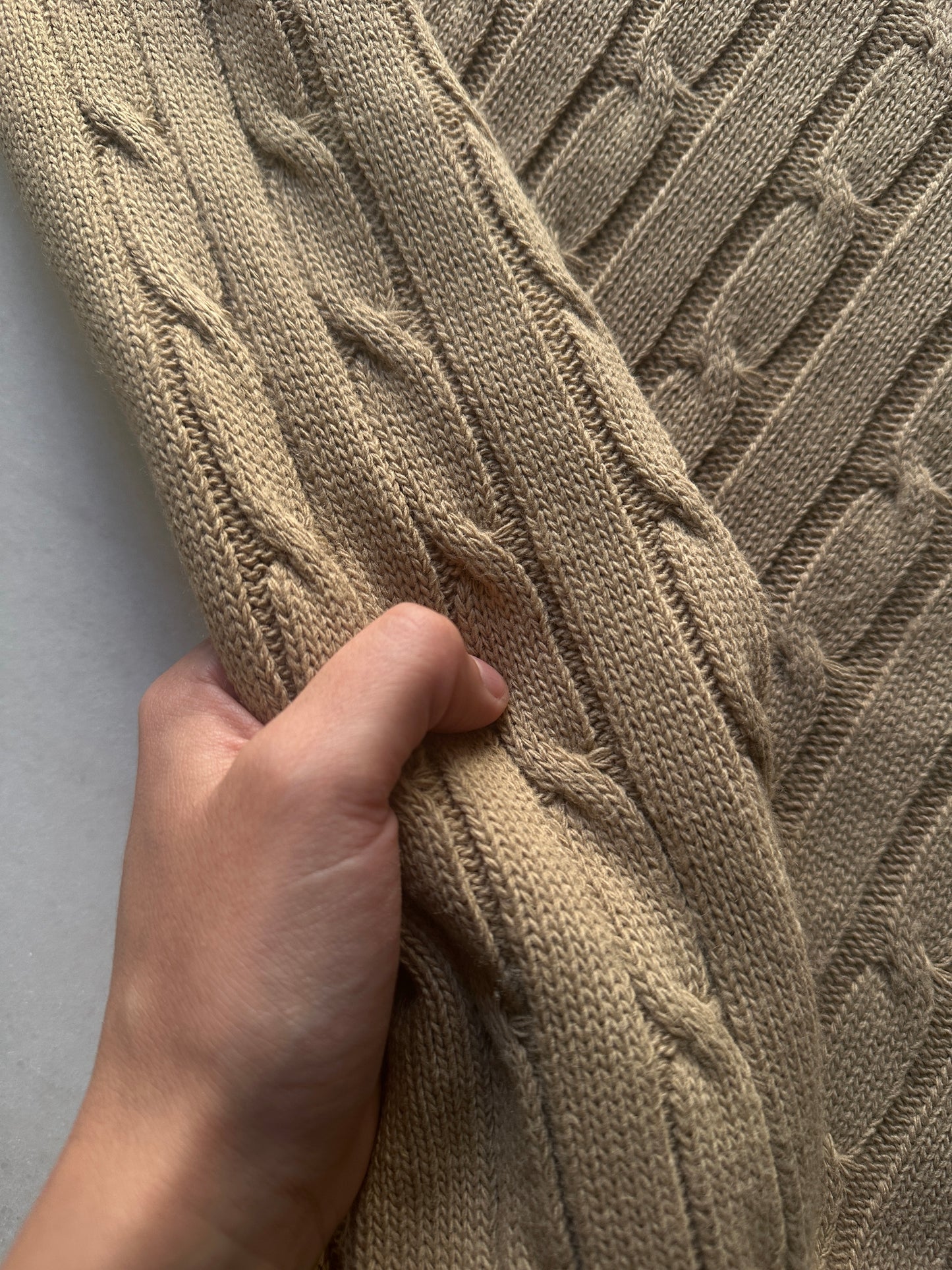 Cable-knit oversized sweater