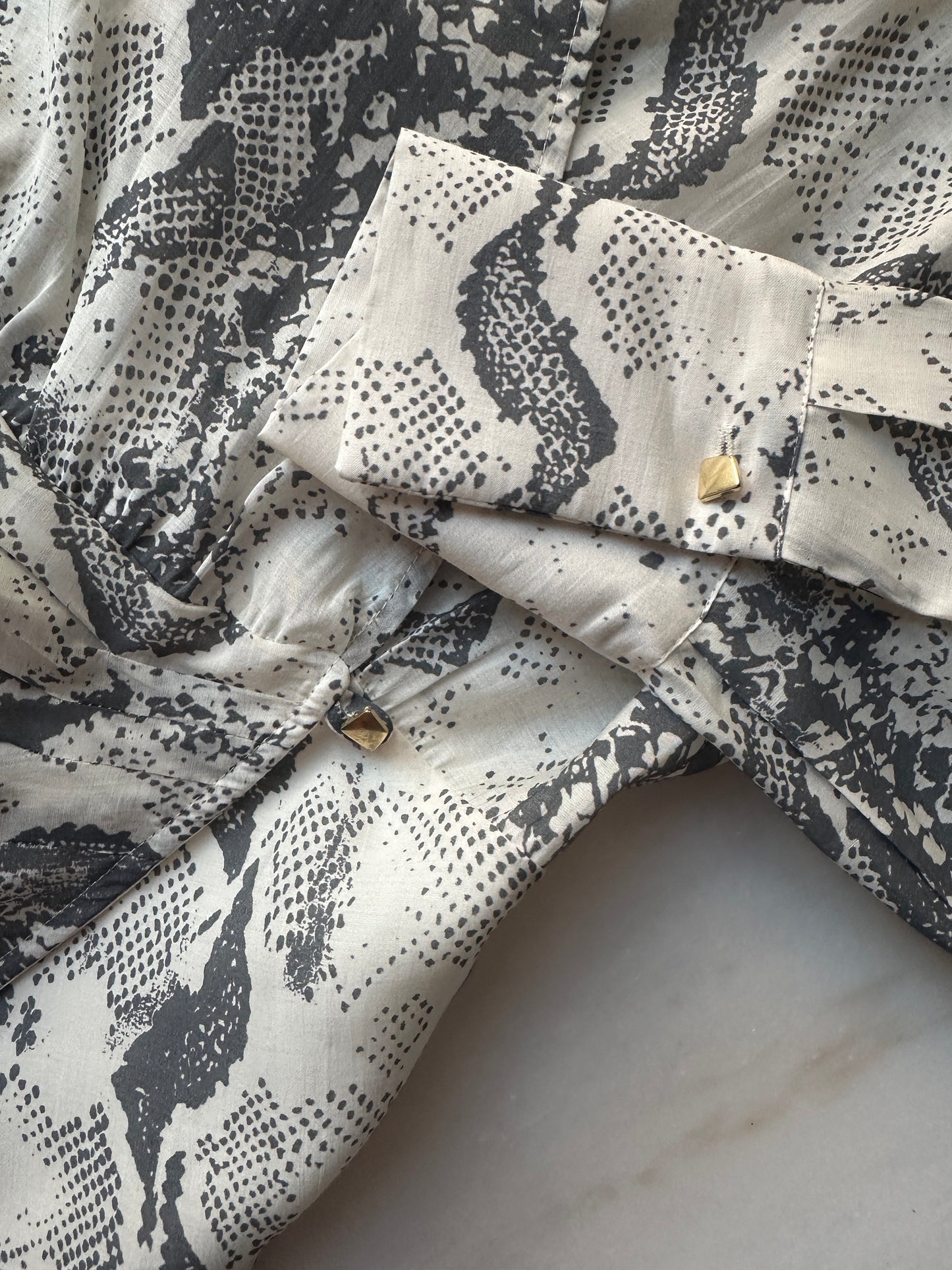 Max Mara snake print wrap dress