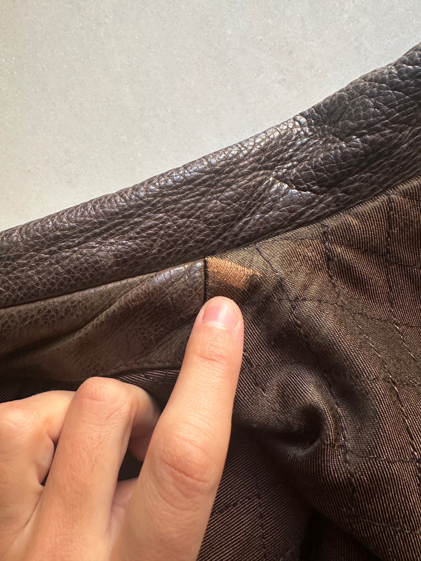 Valentino vintage real leather field jacket