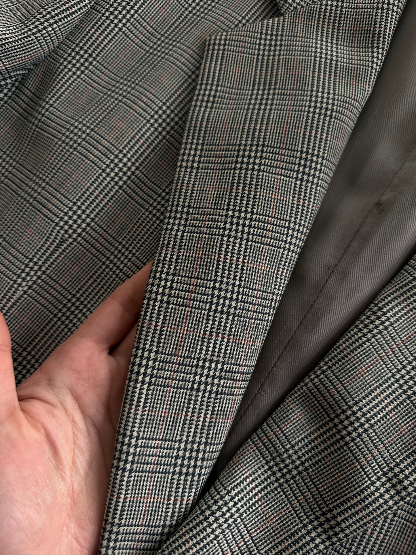 Vintage Valentino Check Wool Blazer