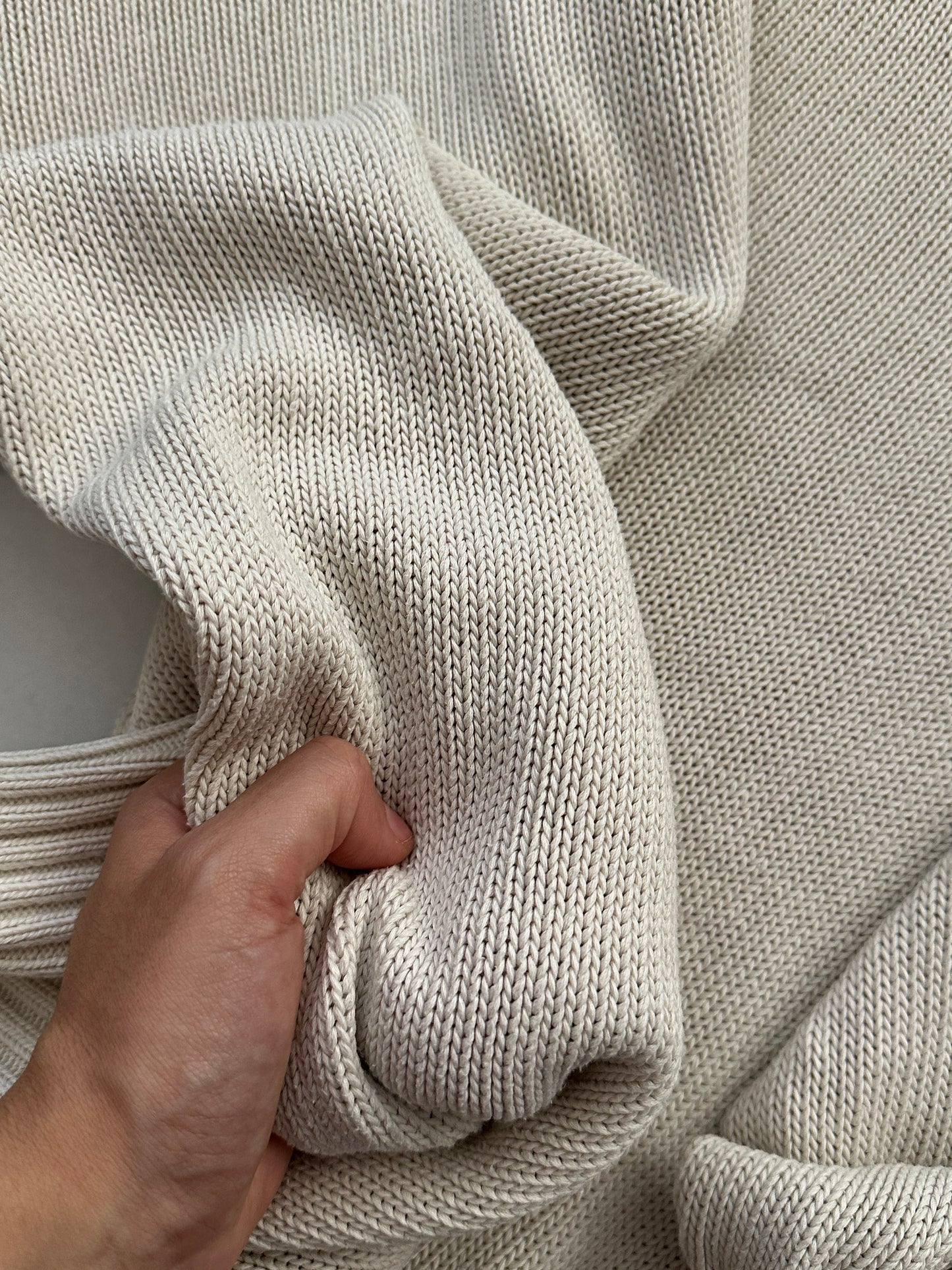 Oversized knitted cotton sweater