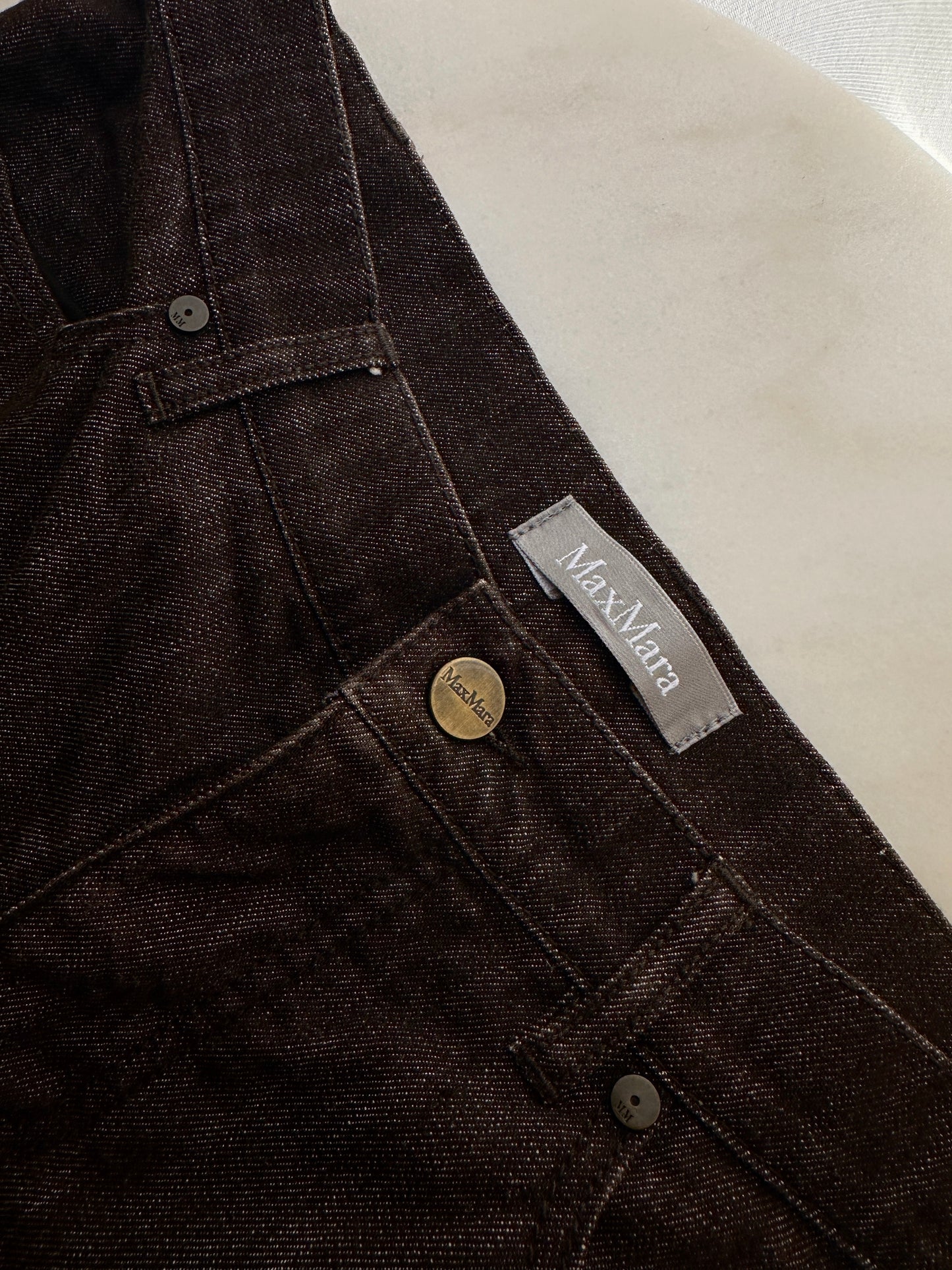 Max Mara chocolate straight jeans