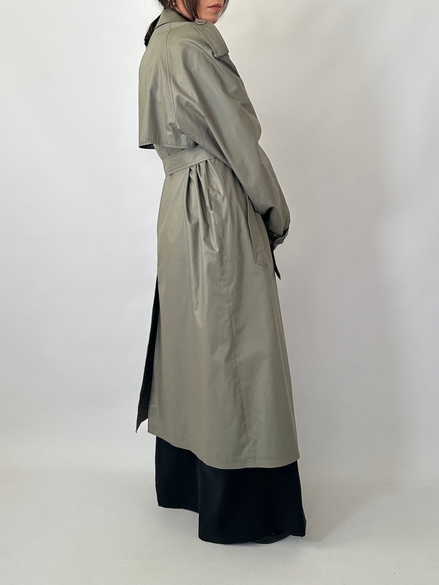 Genderless oversized vintage trench coat