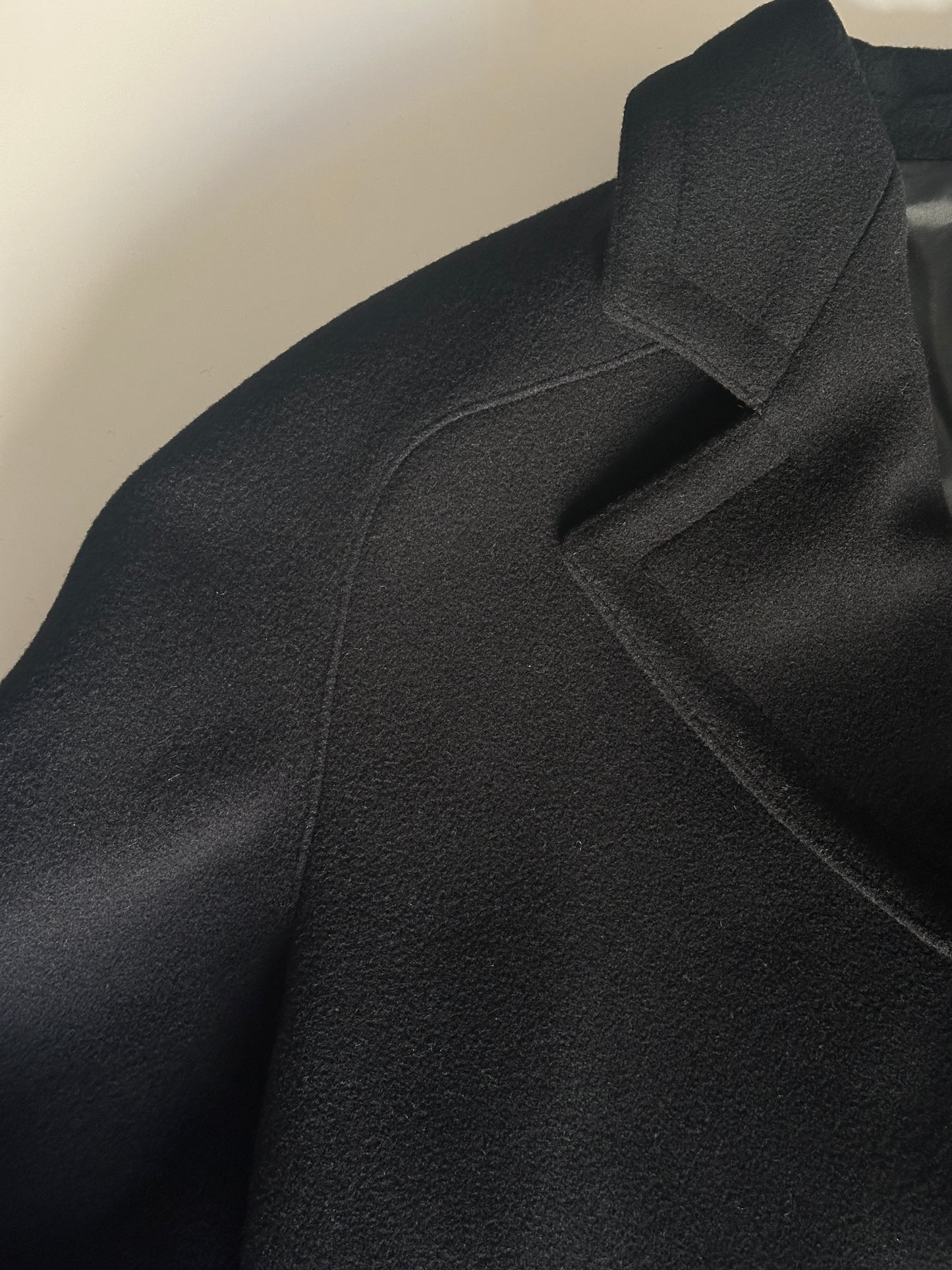 Vintage Black Wool Coat Carisma by Valentino
