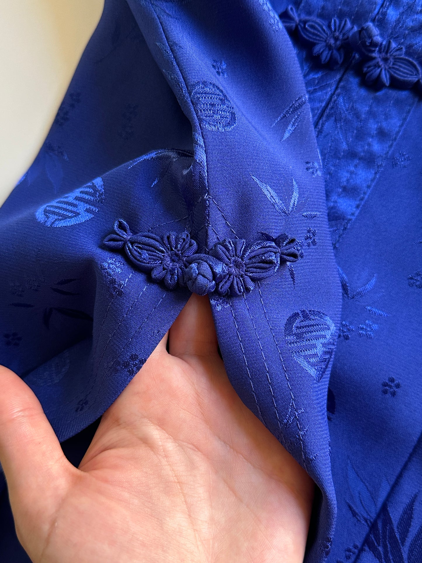 Blue Oriental Silk Top