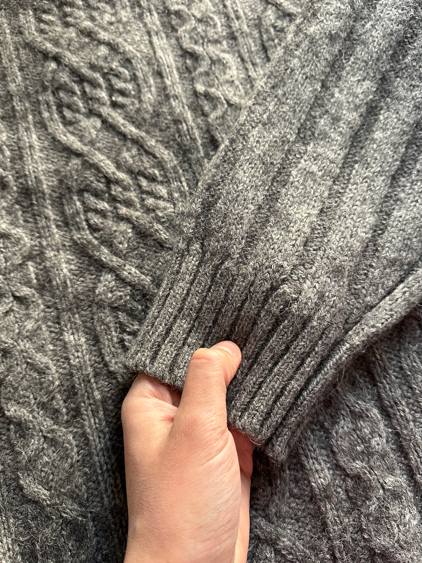 Vintage Cable Knit Wool Sweater