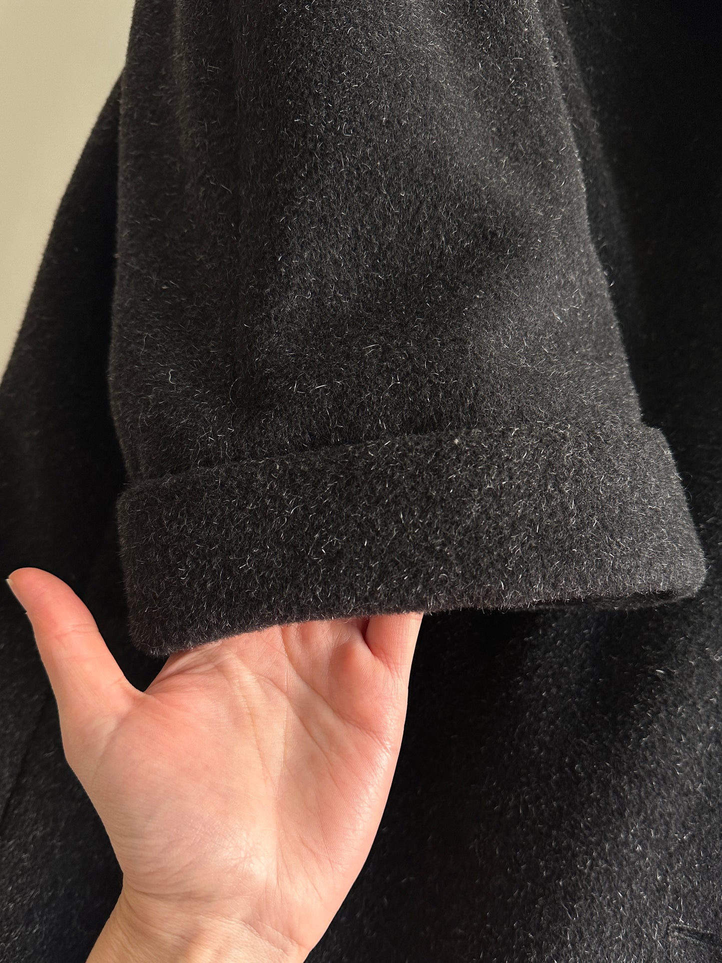 Grey Mohair Oversized Coat