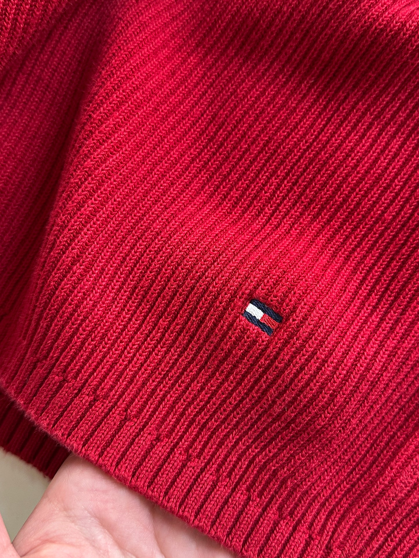 Tommy Hilfiger Rib Knit Pure Cotton Sweater