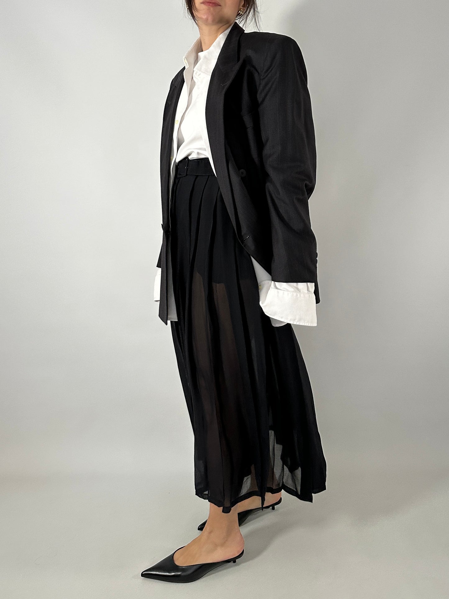 Iceberg sheer pleated skirt