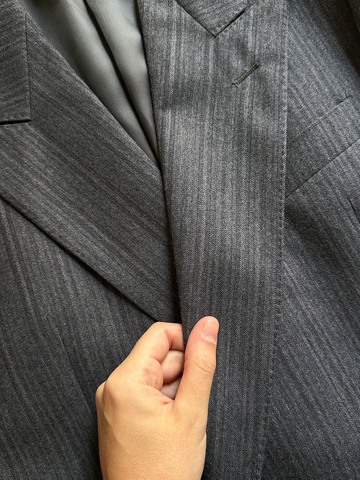 Vintage Grey Tailored Wool Blazer