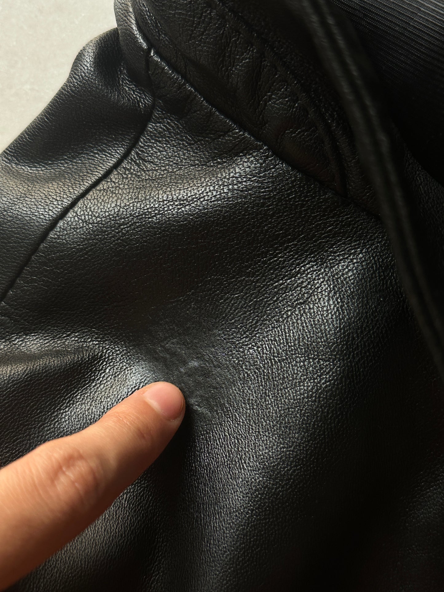 Black genuine leather jacket