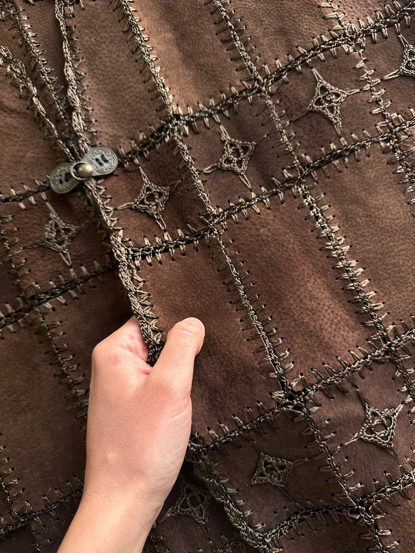 Vintage Boho Patchwork Leather Vest