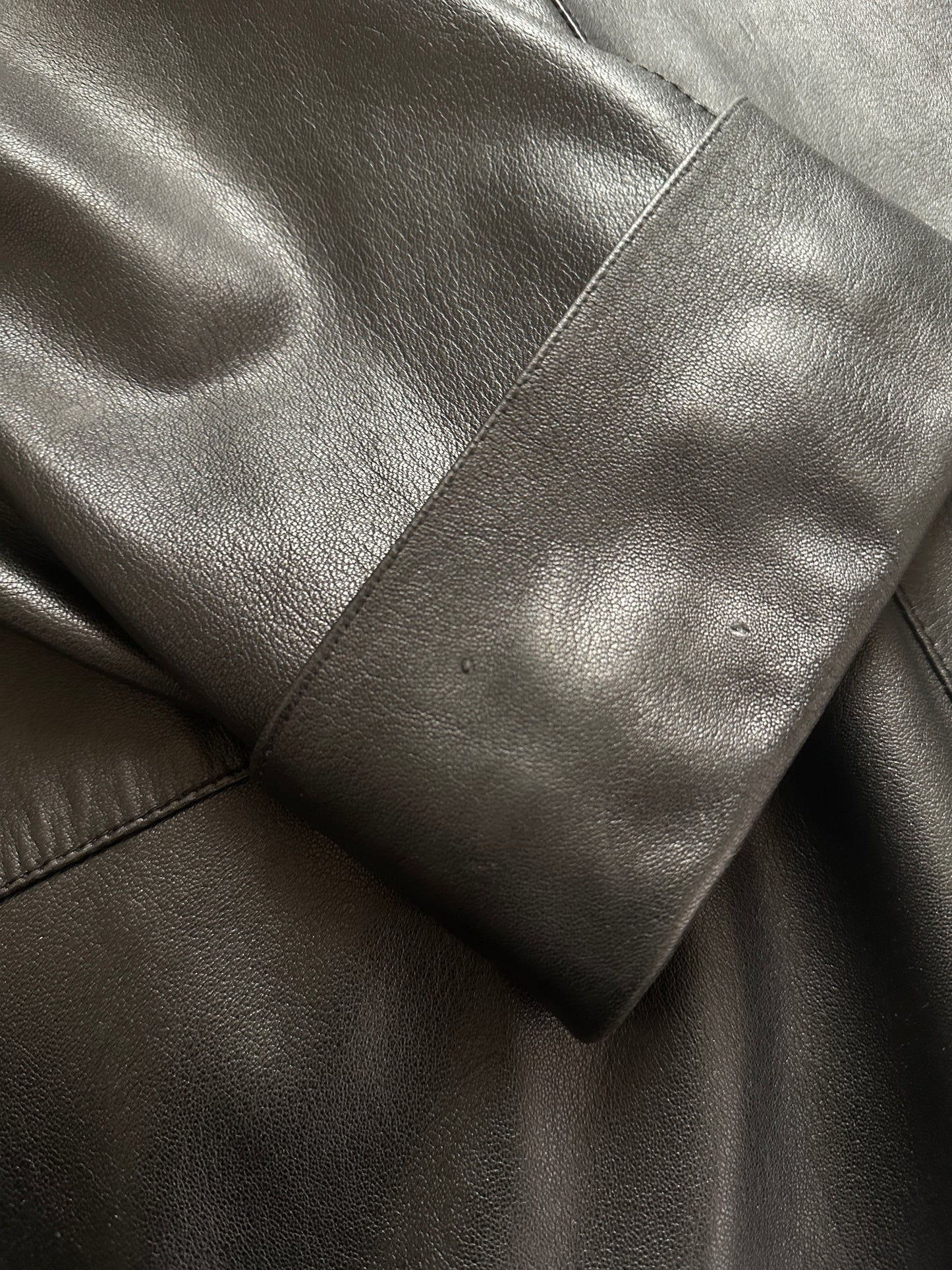 Long soft leather jacket