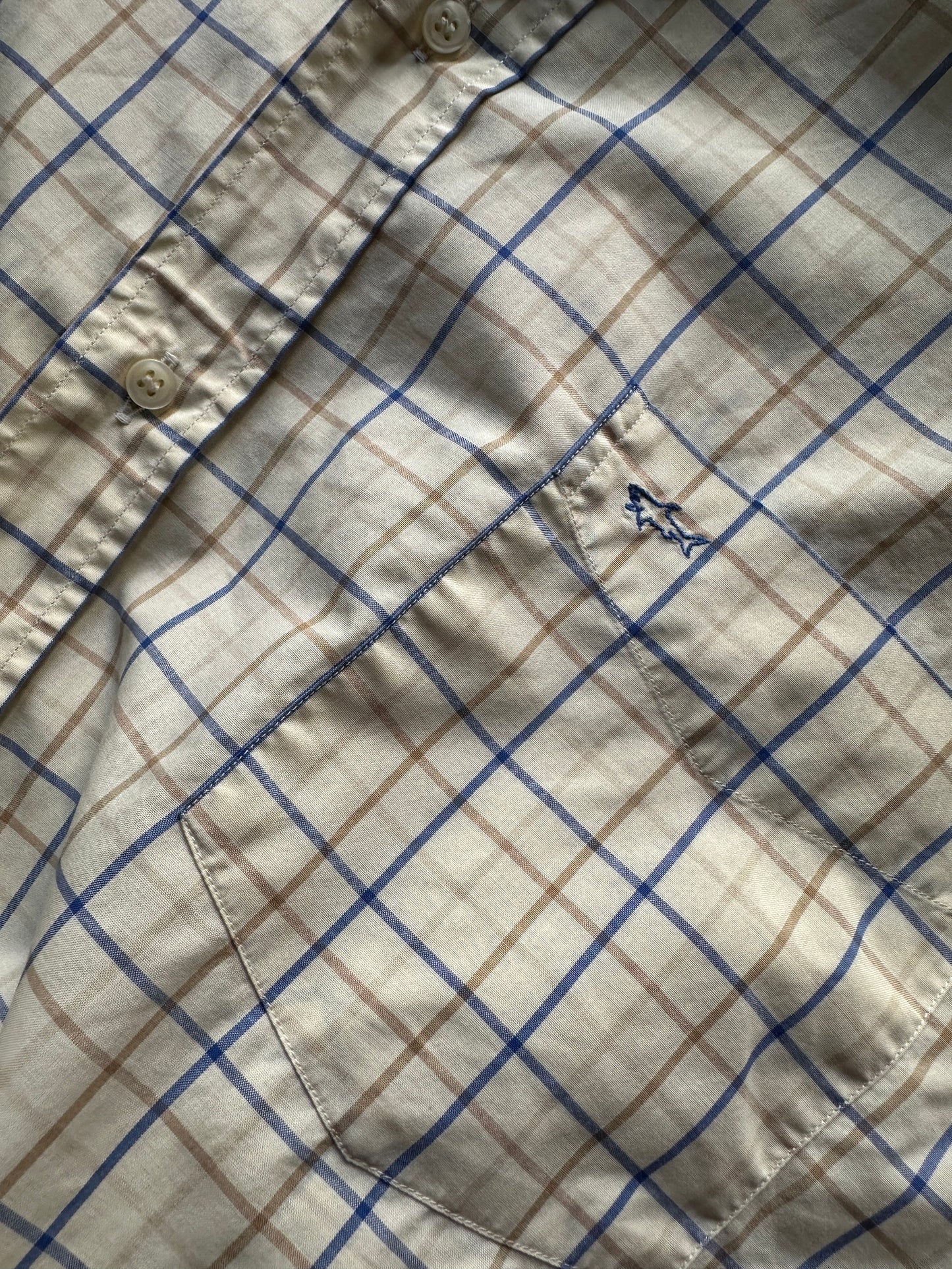 Butter yellow casual checked shirt