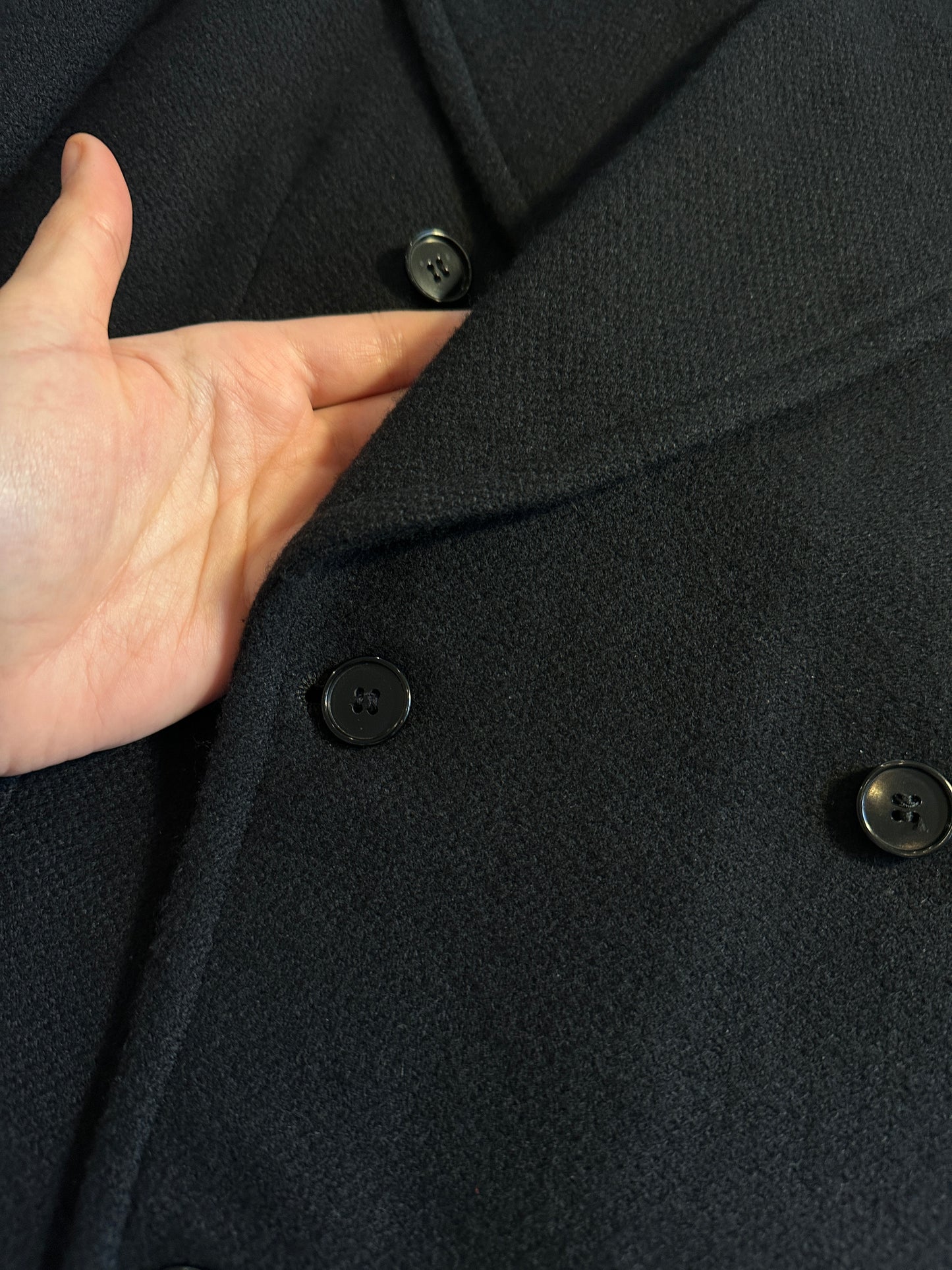 Vintage Black Structured Wool Blazer