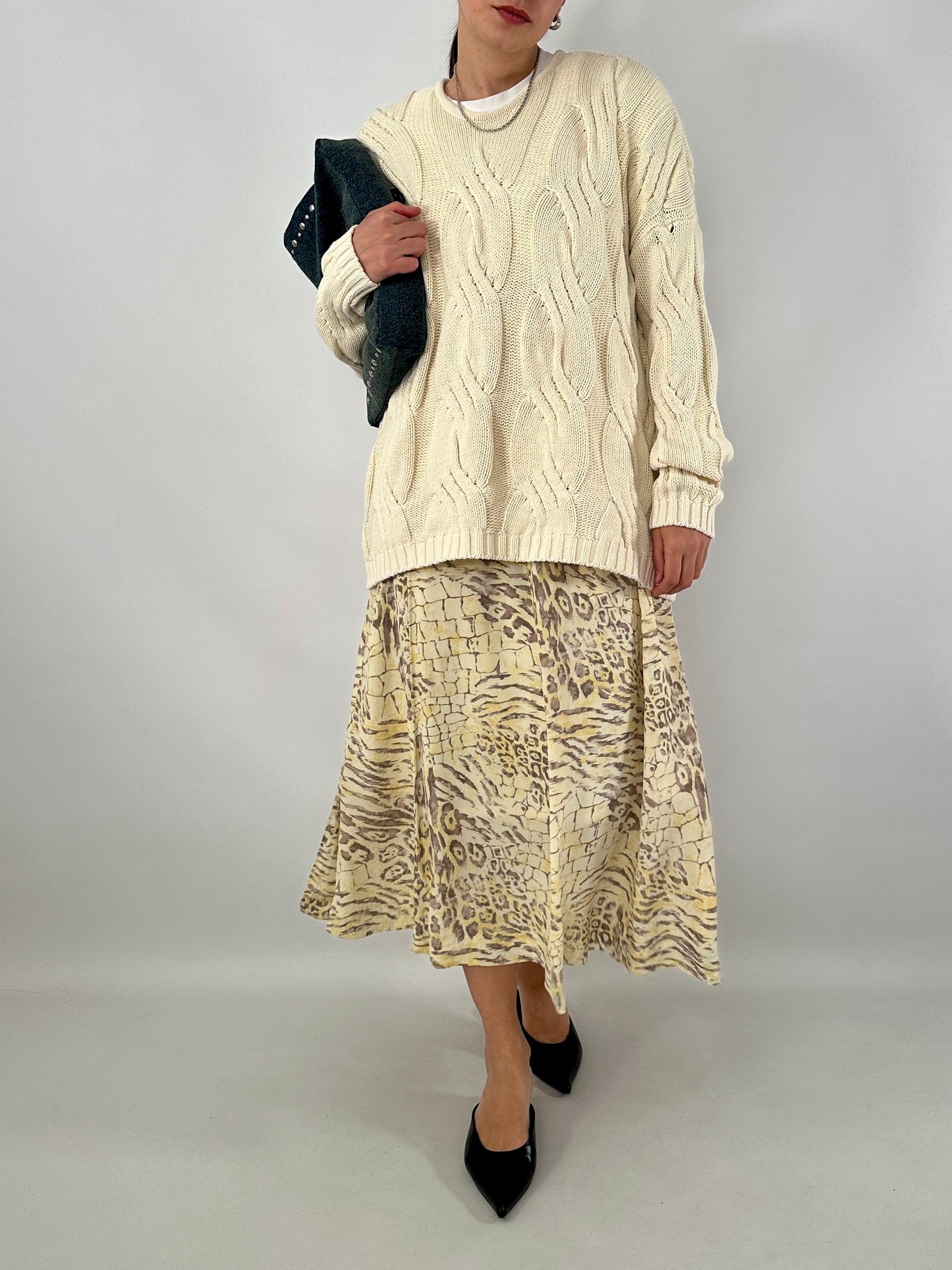 Vintage Benetton cable knit sweater