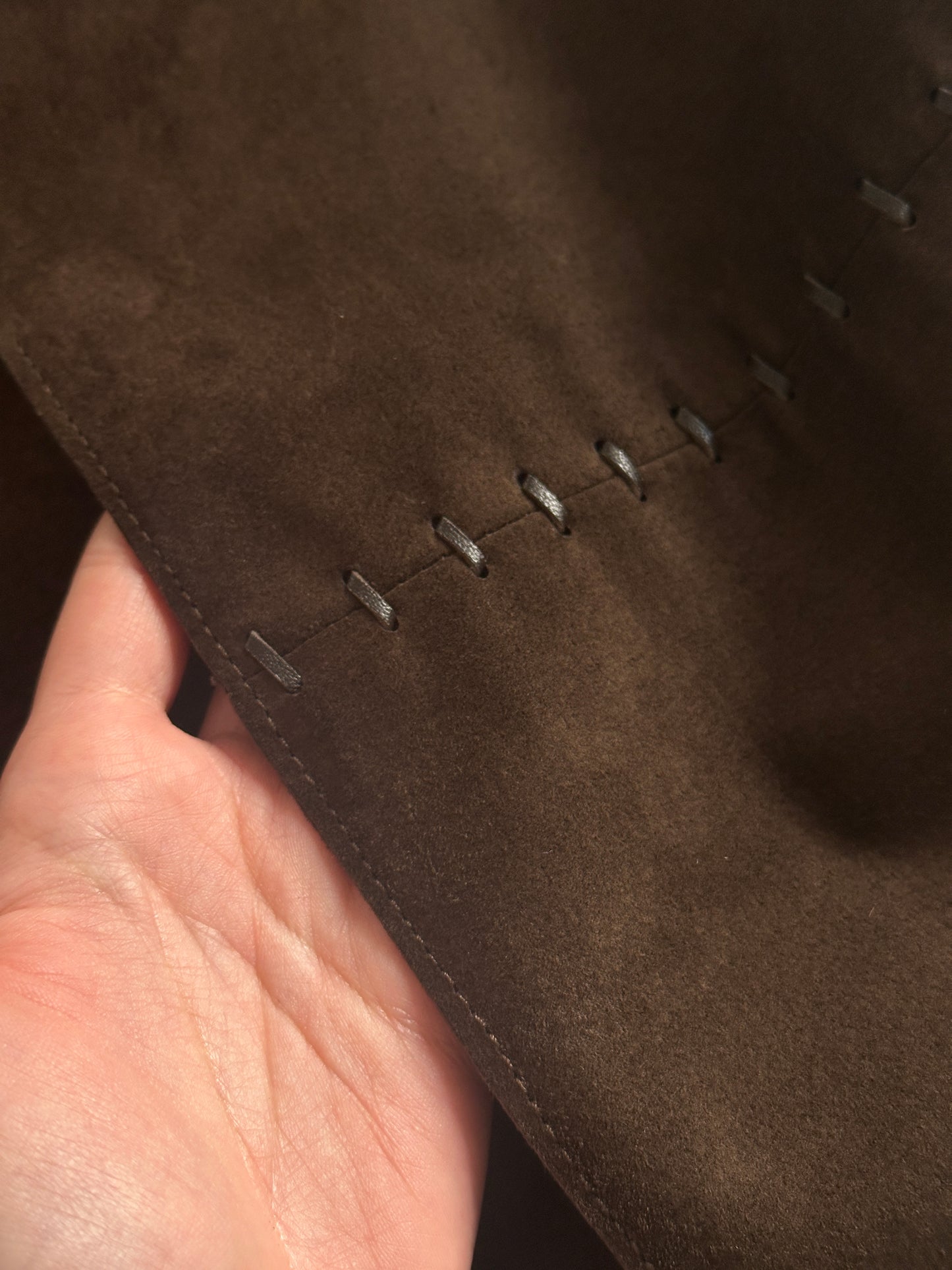 Brown Suede Boxy Fit Jacket