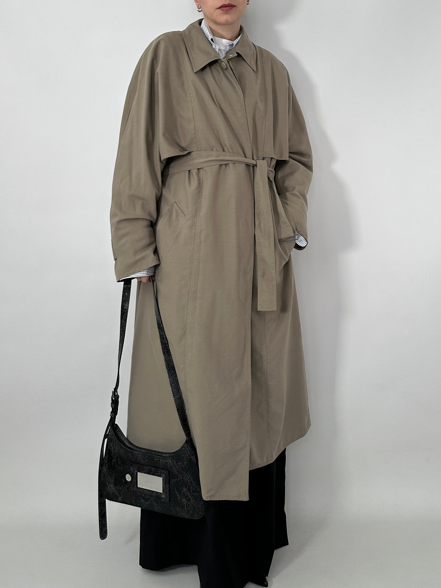 Long vintage trench coat