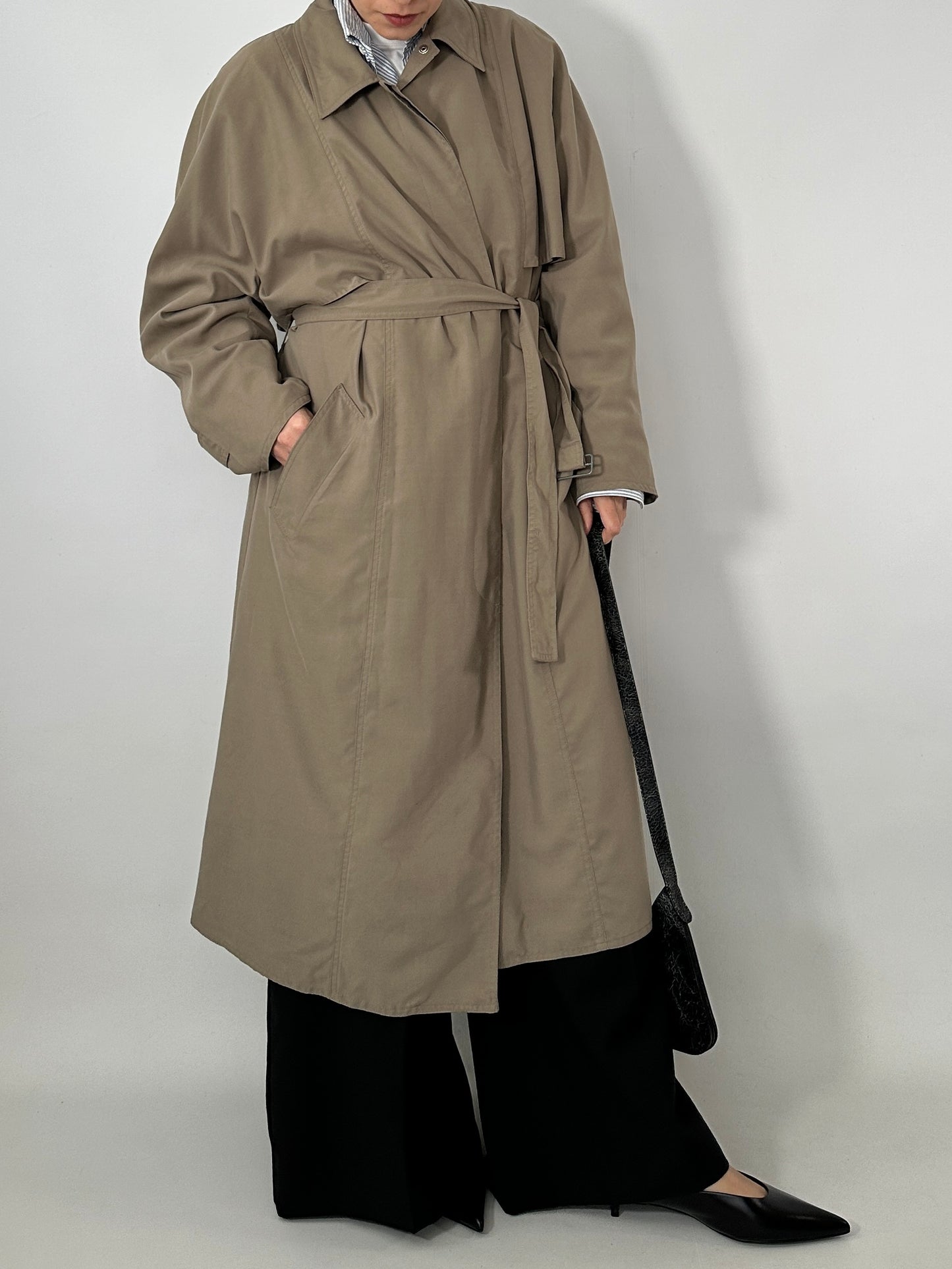 Long vintage trench coat