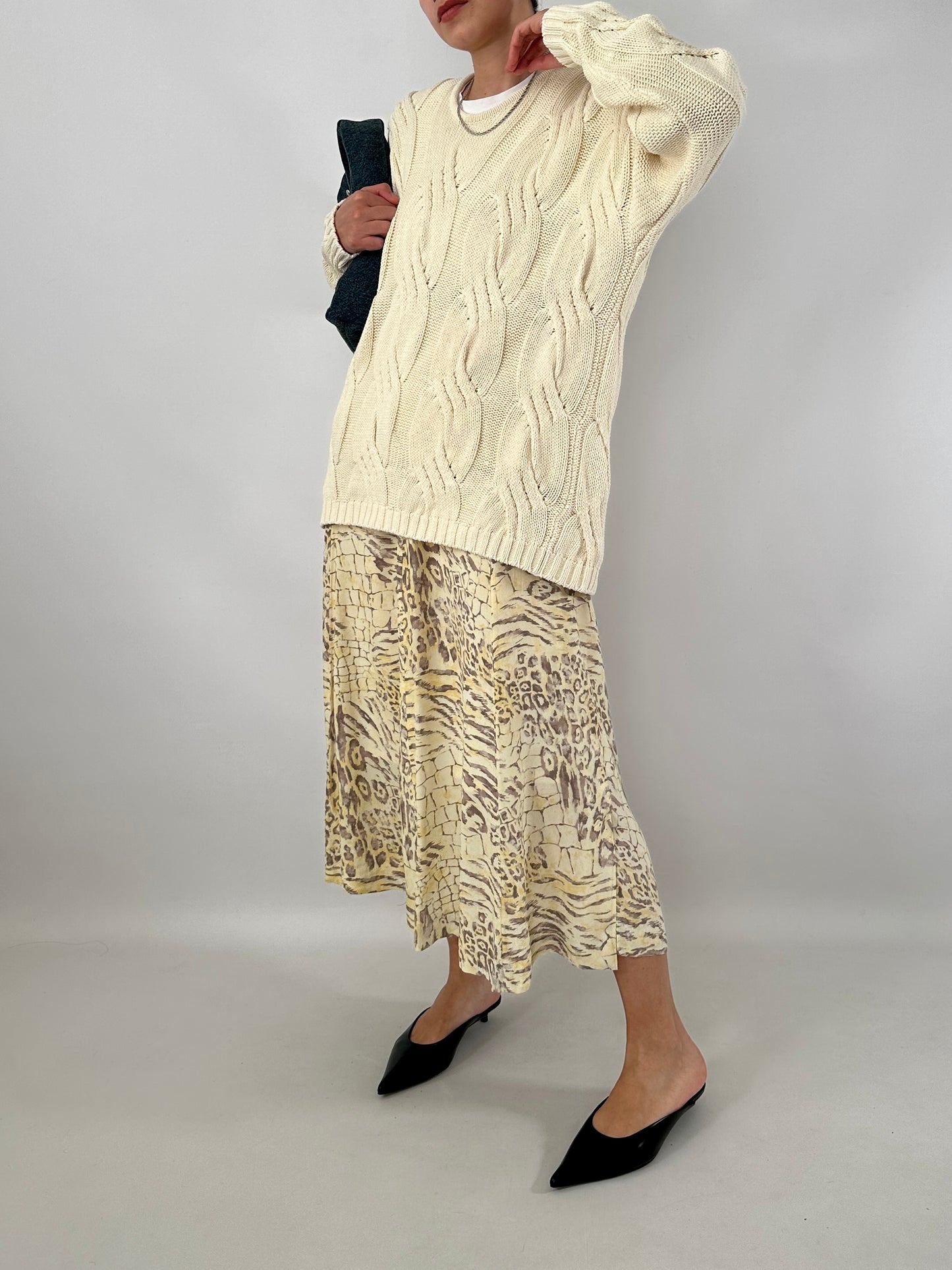Vintage Benetton cable knit sweater
