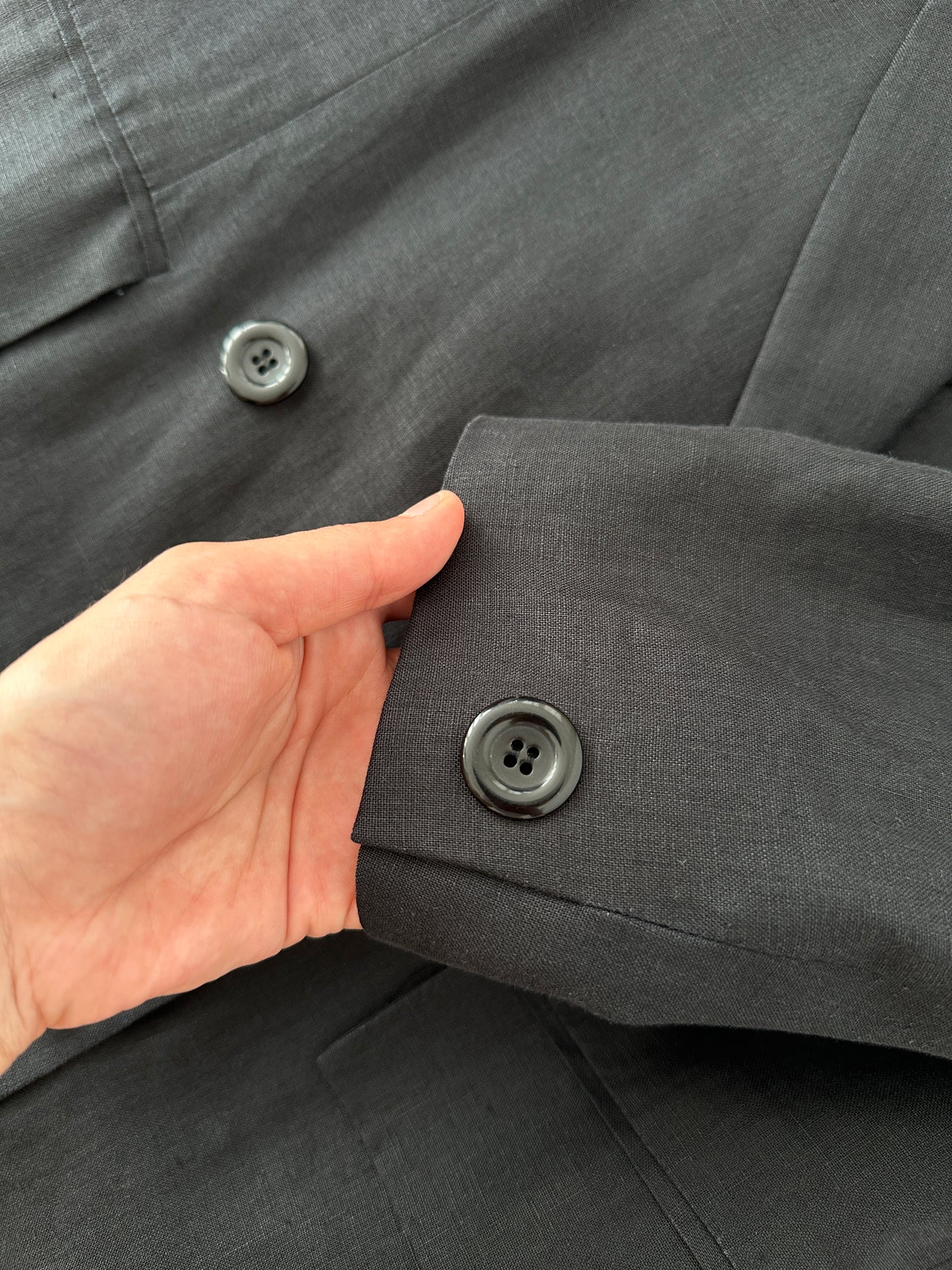 Timeless grey linen blazer