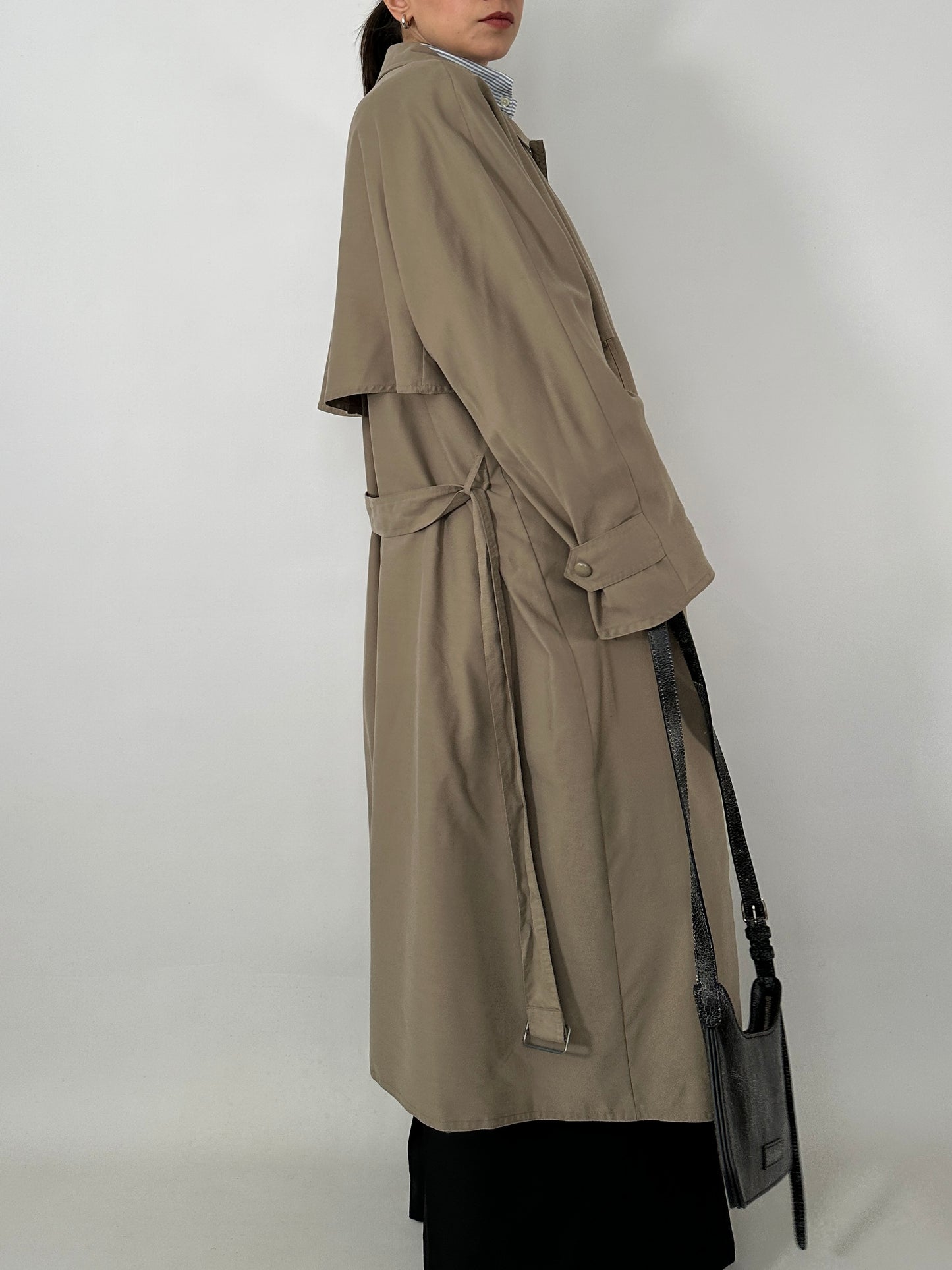 Long vintage trench coat
