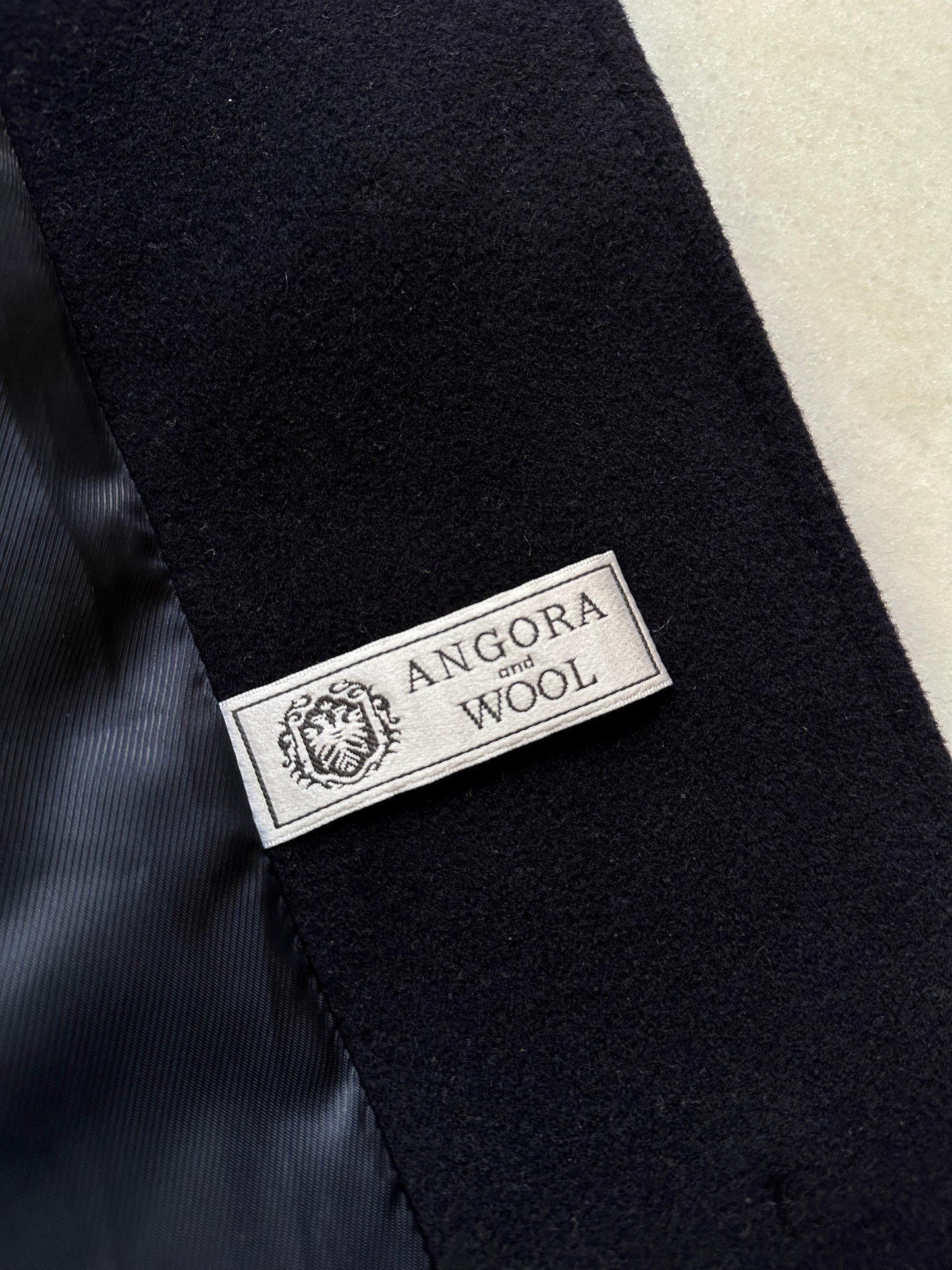 Vintage blue wool and angora coat