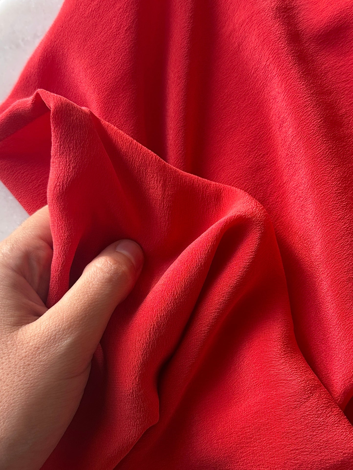Vintage Red Silk Shirt with Bow