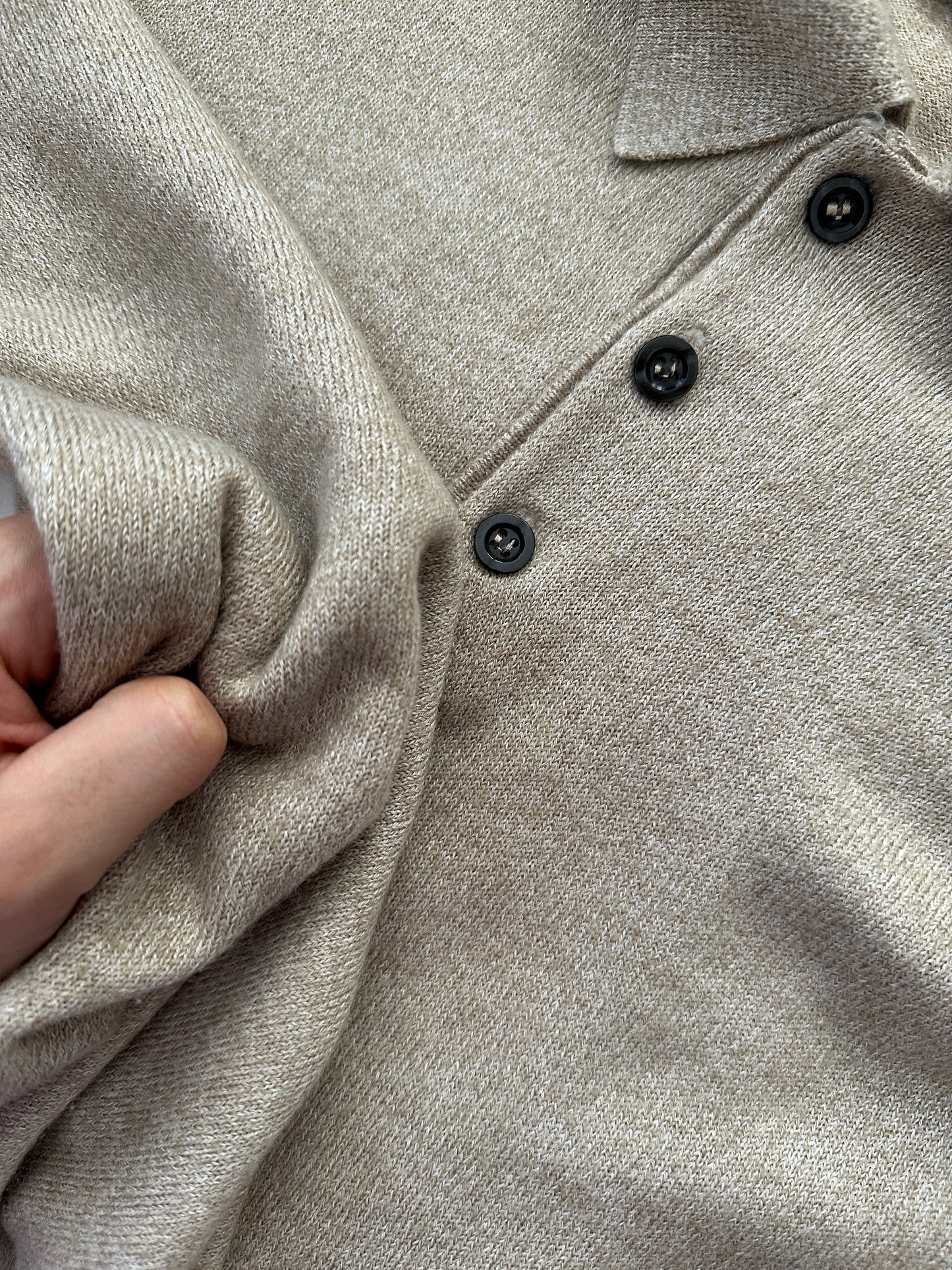 Polo neck wool sweater