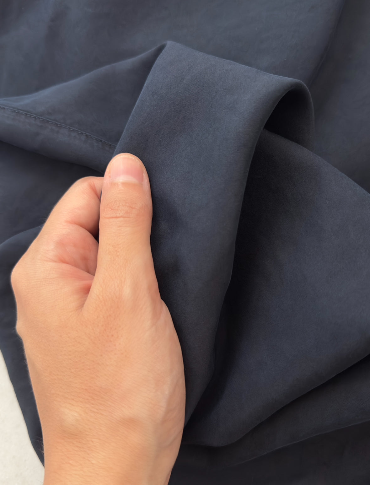 Pure silk carrot fit trousers