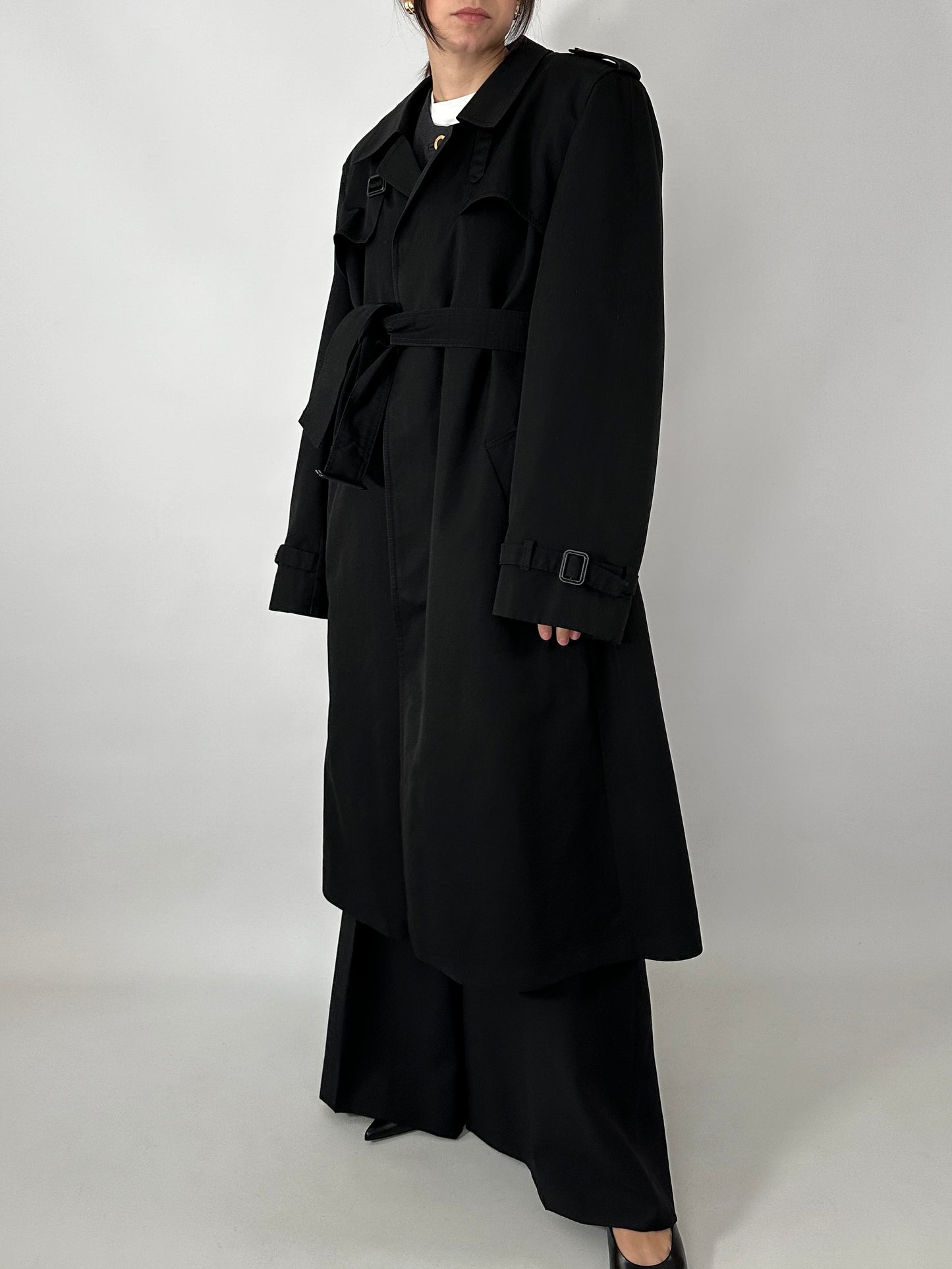 Black vintage trench coat