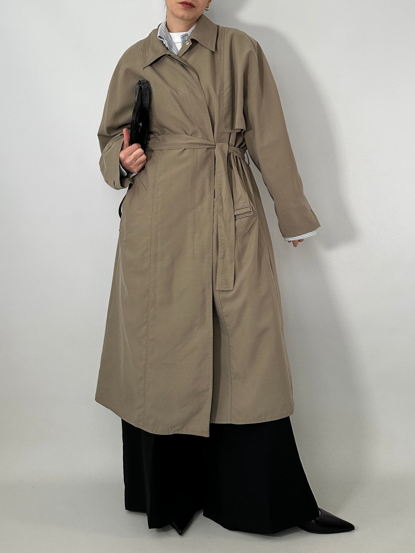Long vintage trench coat