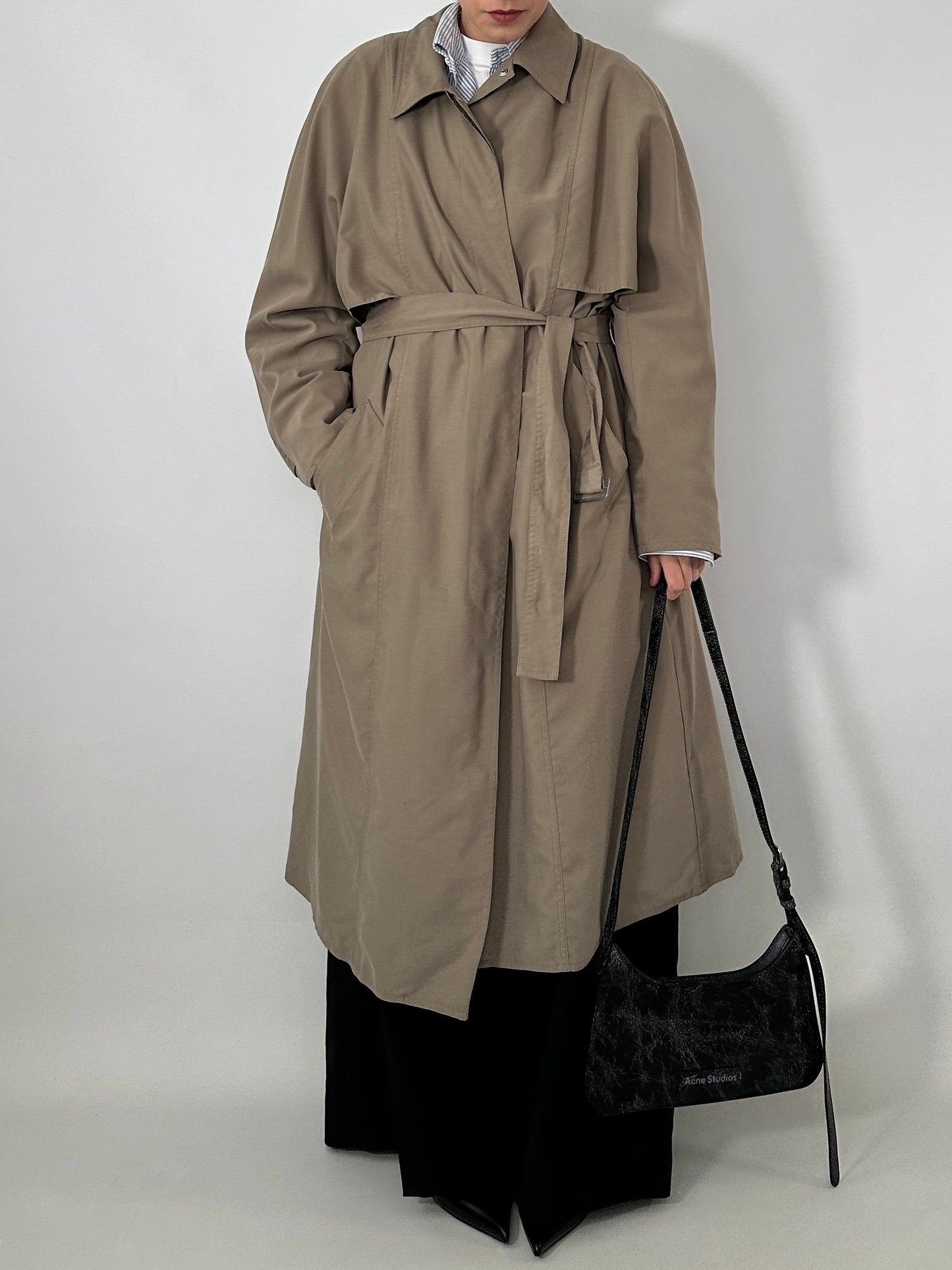 Long vintage trench coat