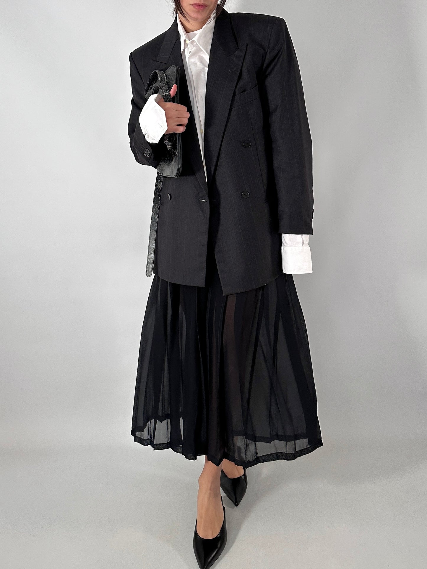 Iceberg sheer pleated skirt
