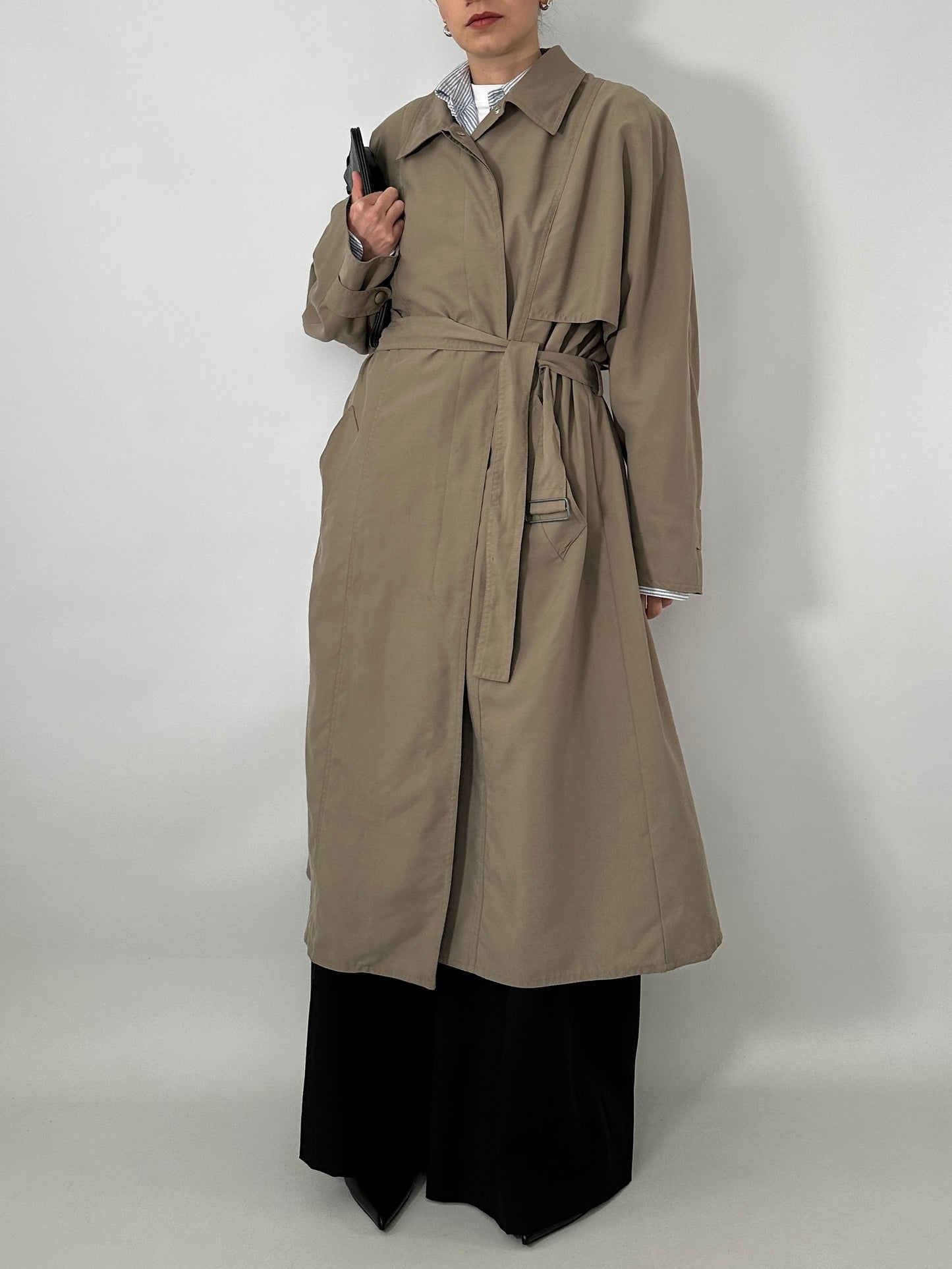 Long vintage trench coat