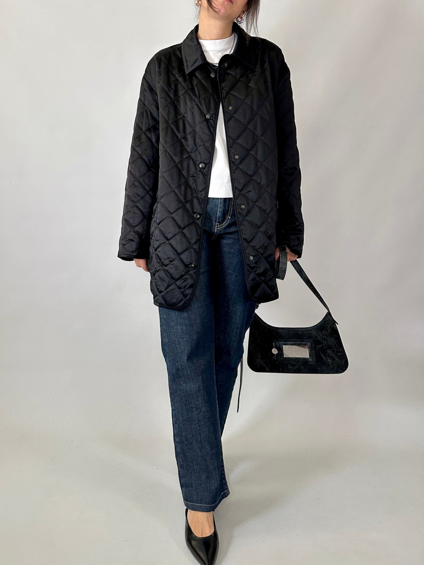 Quilted satin vintage jacket