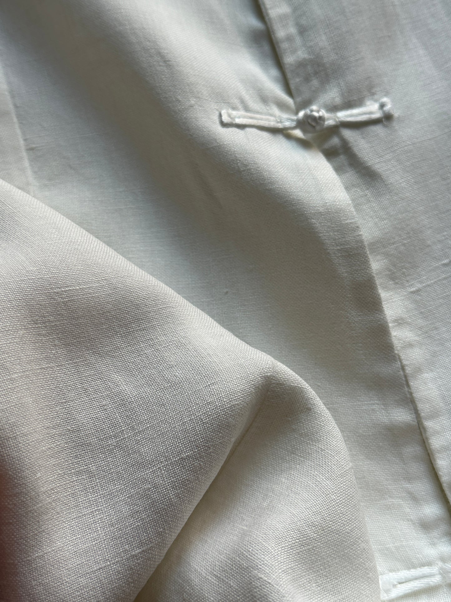 Linen Mandarin Long Vest