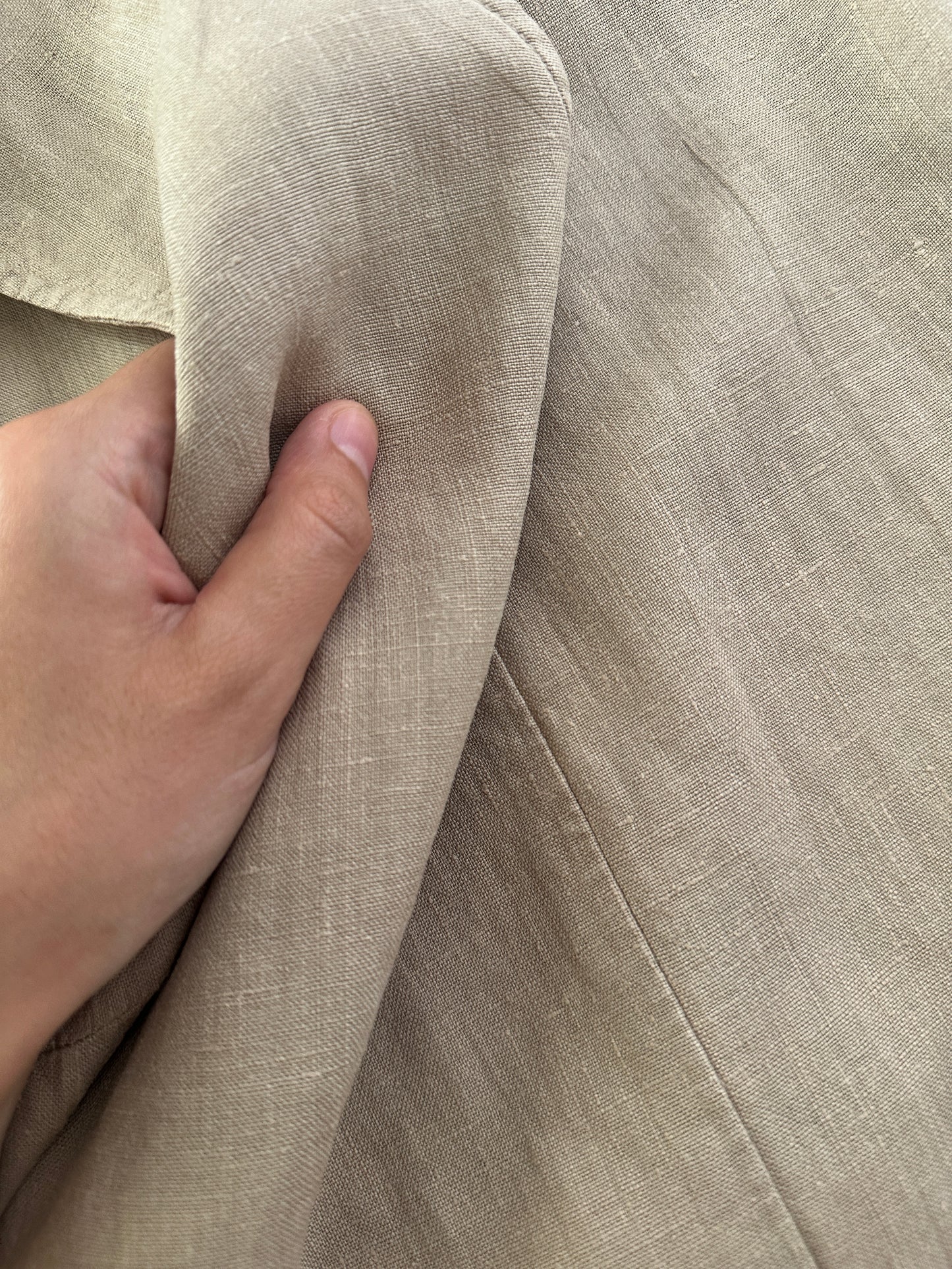 Pure linen split dress