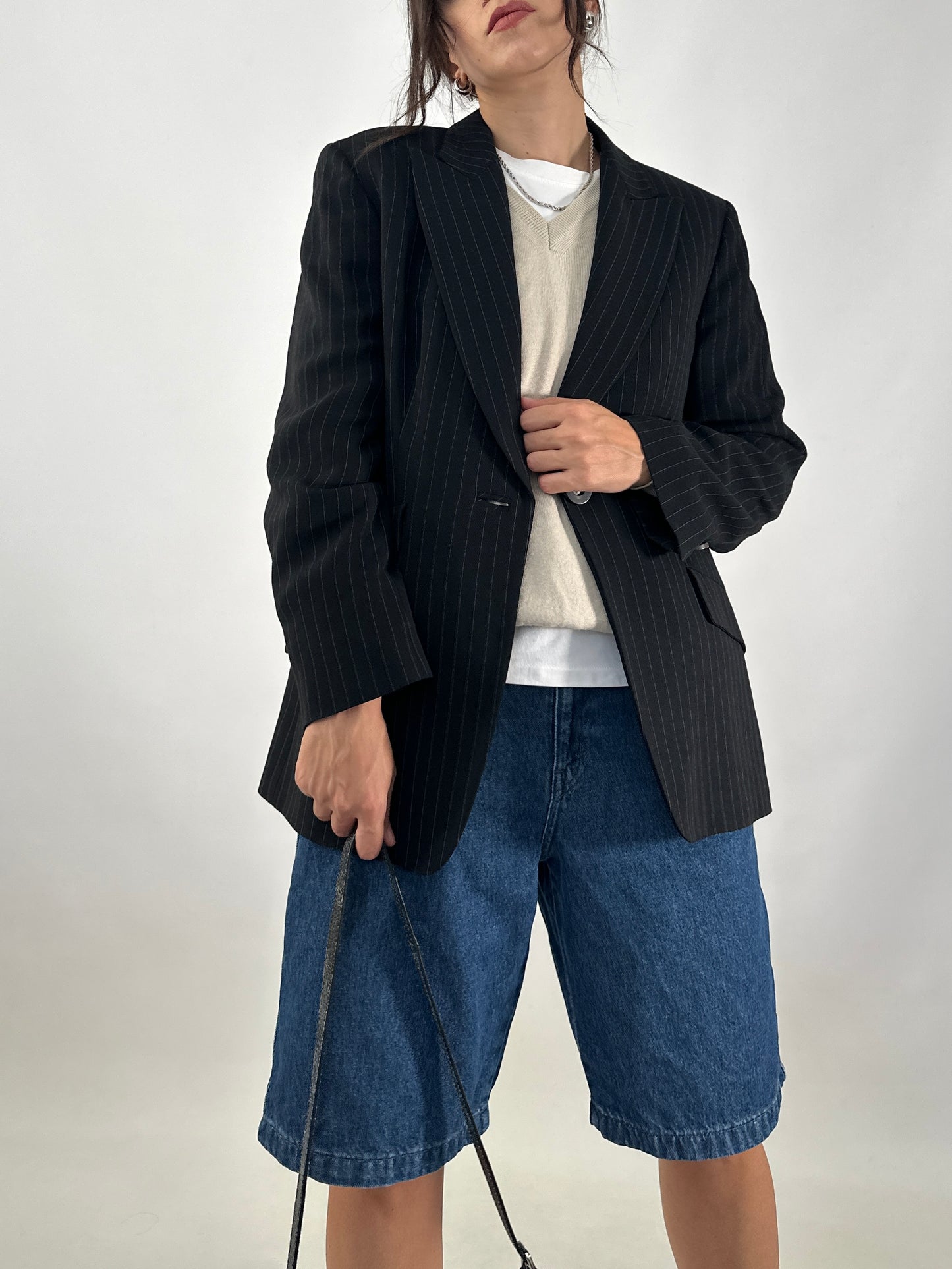 Marella pinstripe slim fit blazer