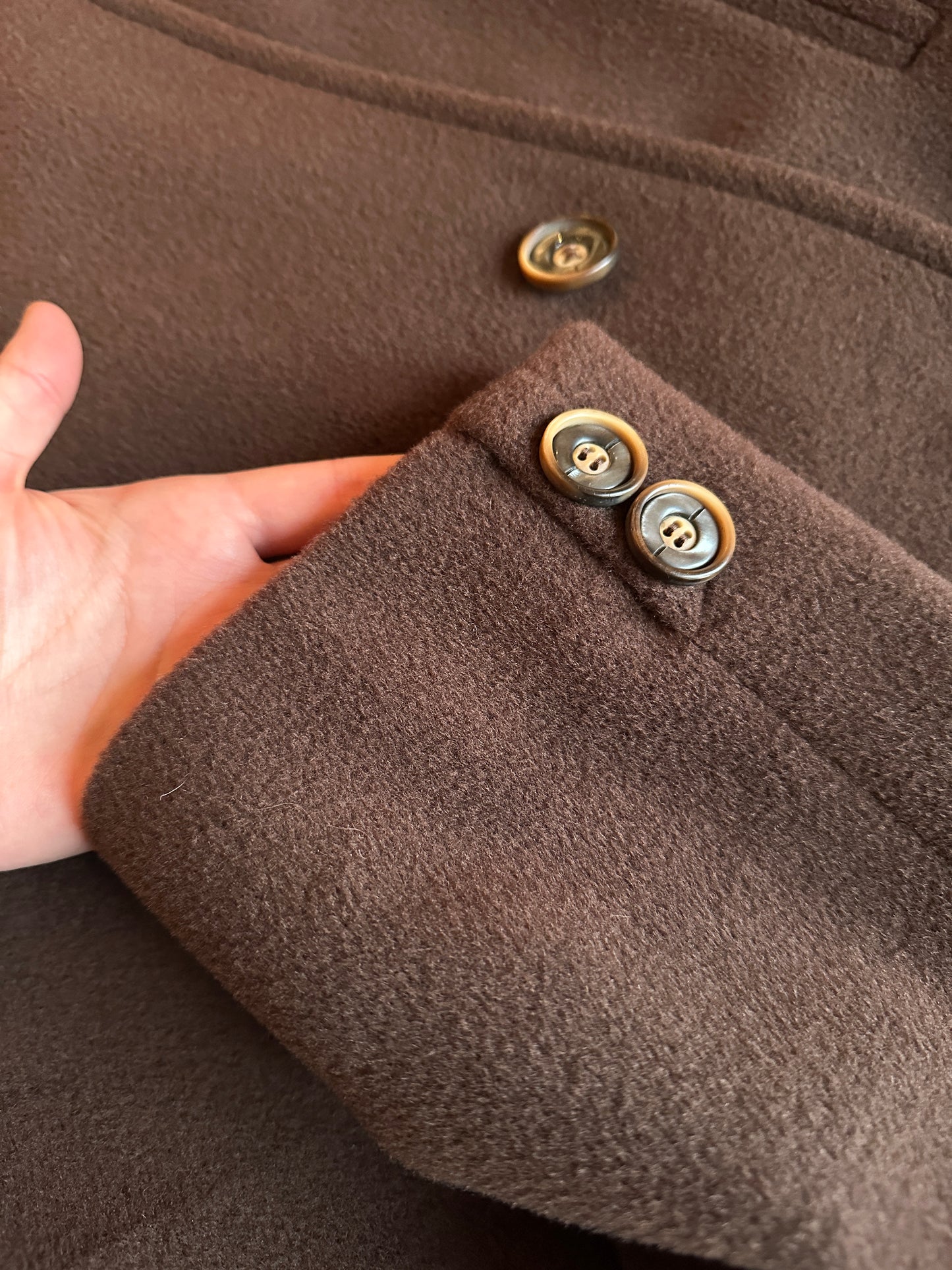 Vintage Pure Wool Brown Coat