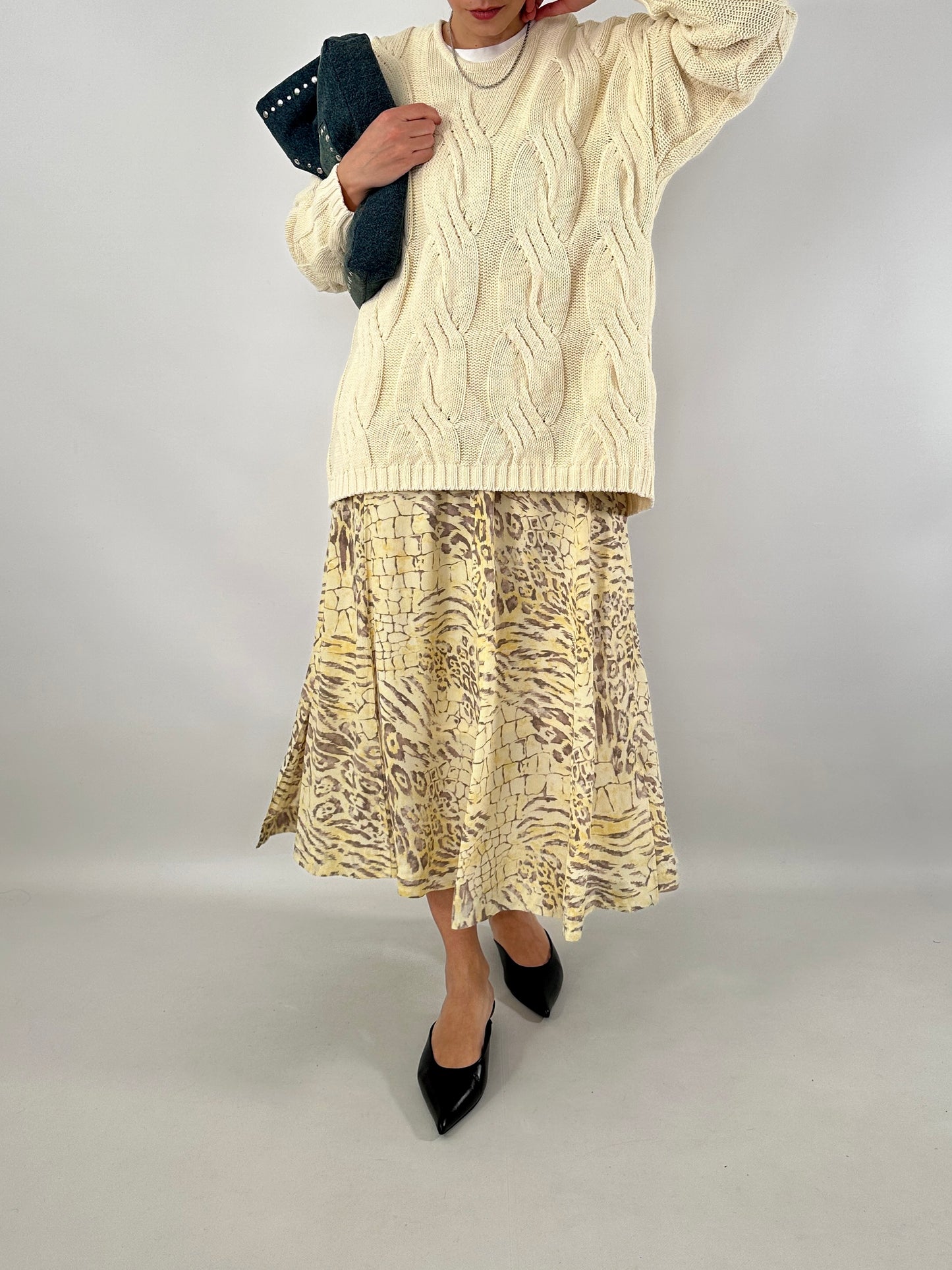 Animal print vintage skirt