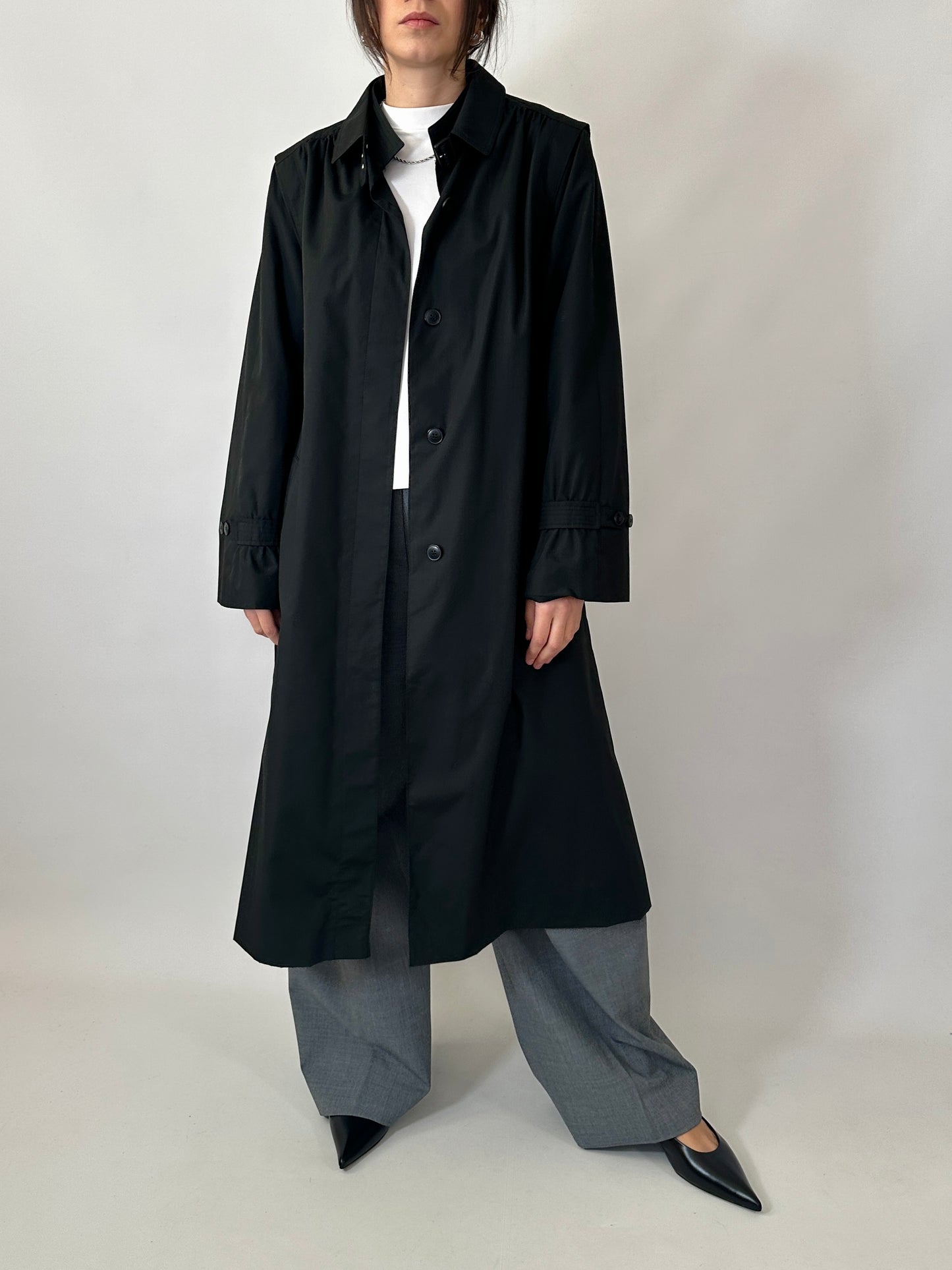Vintage black trench coat
