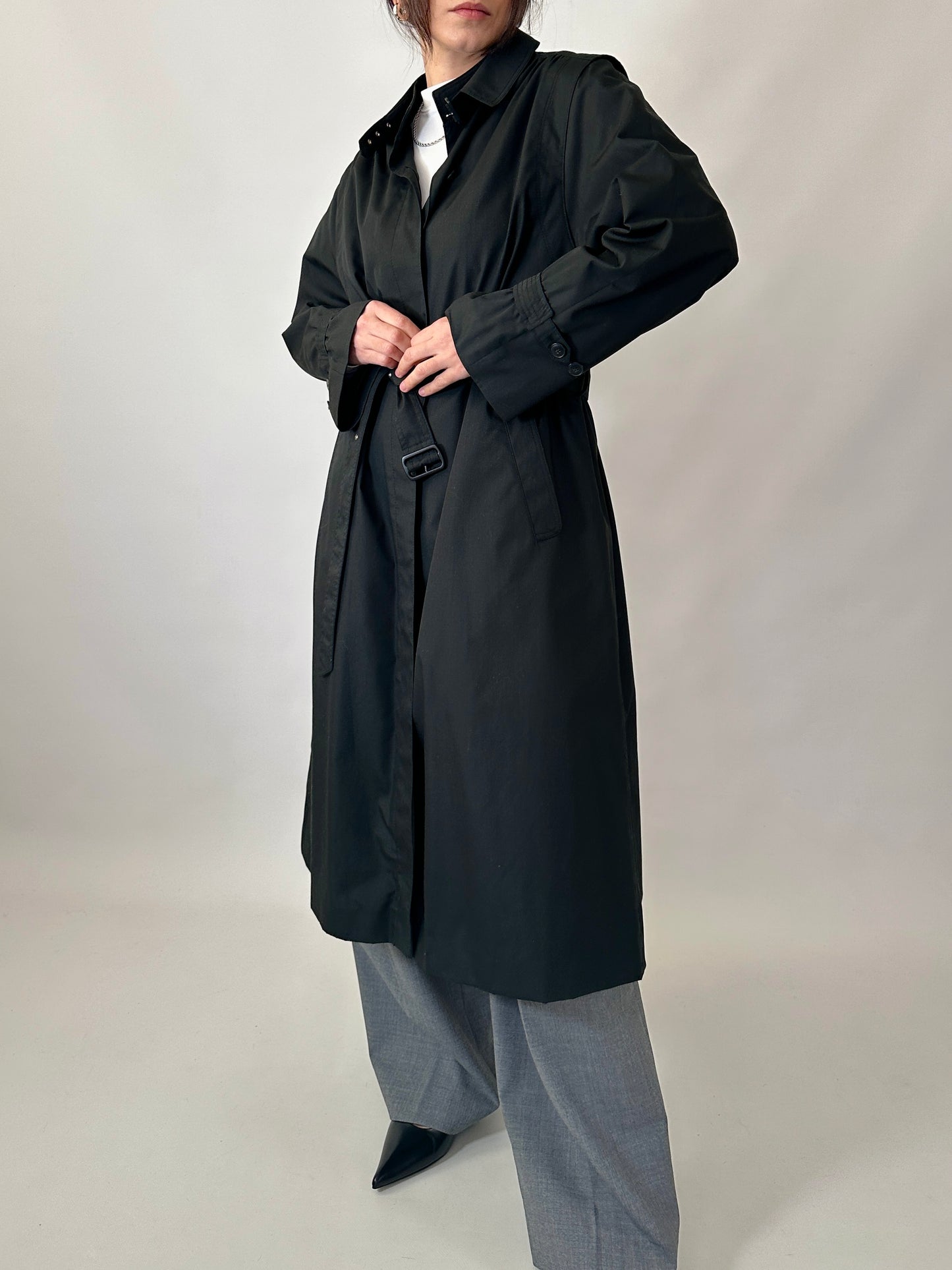 Vintage black trench coat