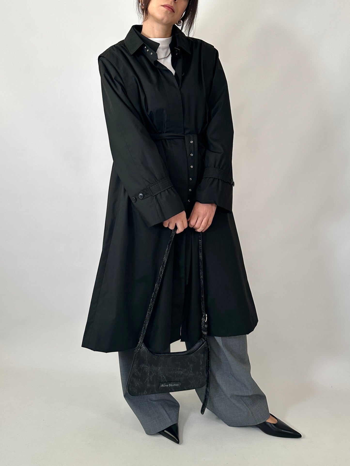 Vintage black trench coat