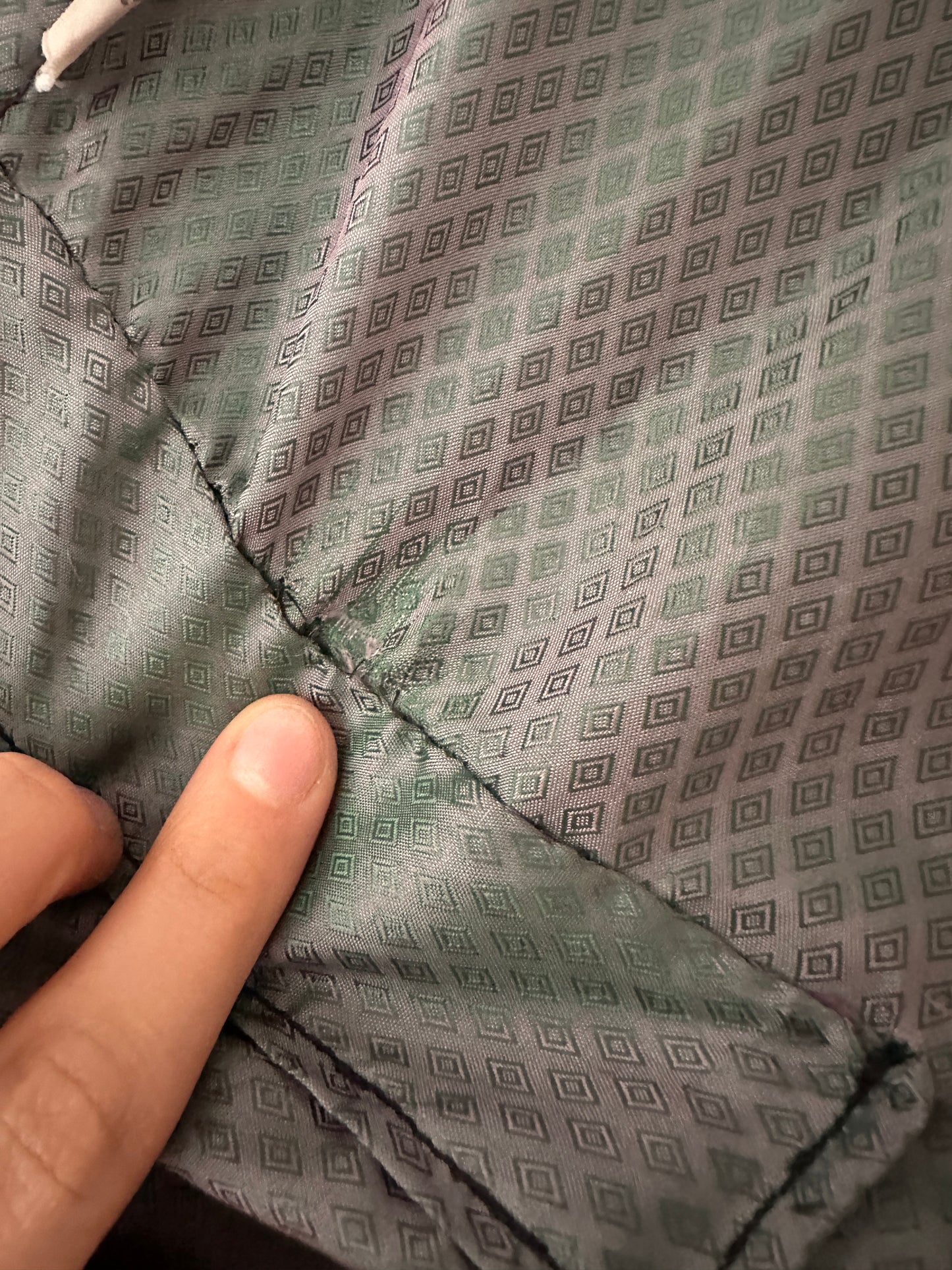 Padded leather vintage jacket