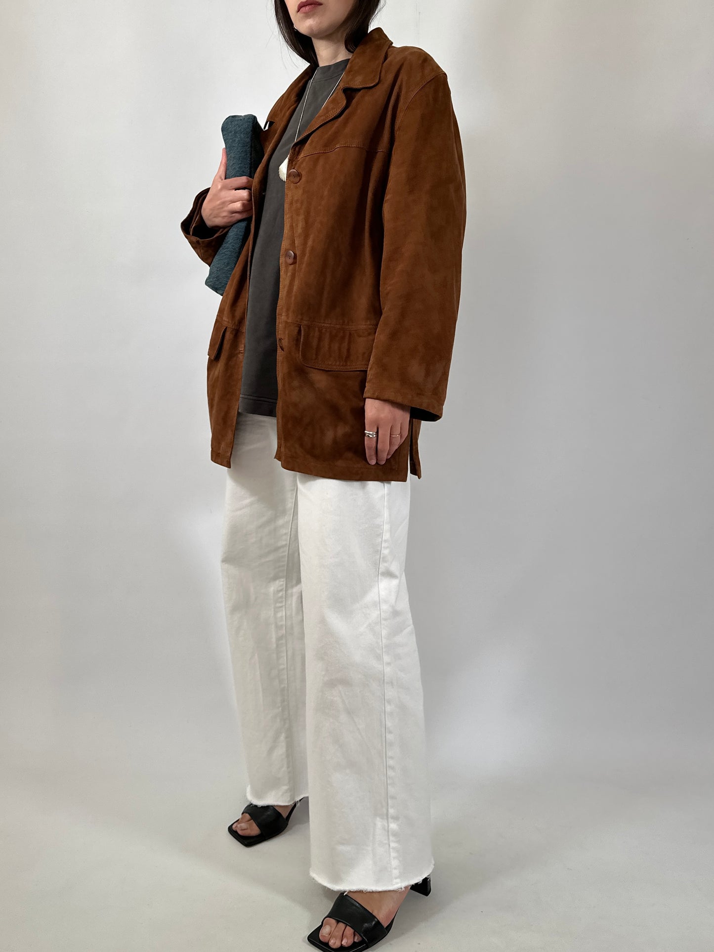 Suede Leather Relaxed Fit Jacket
