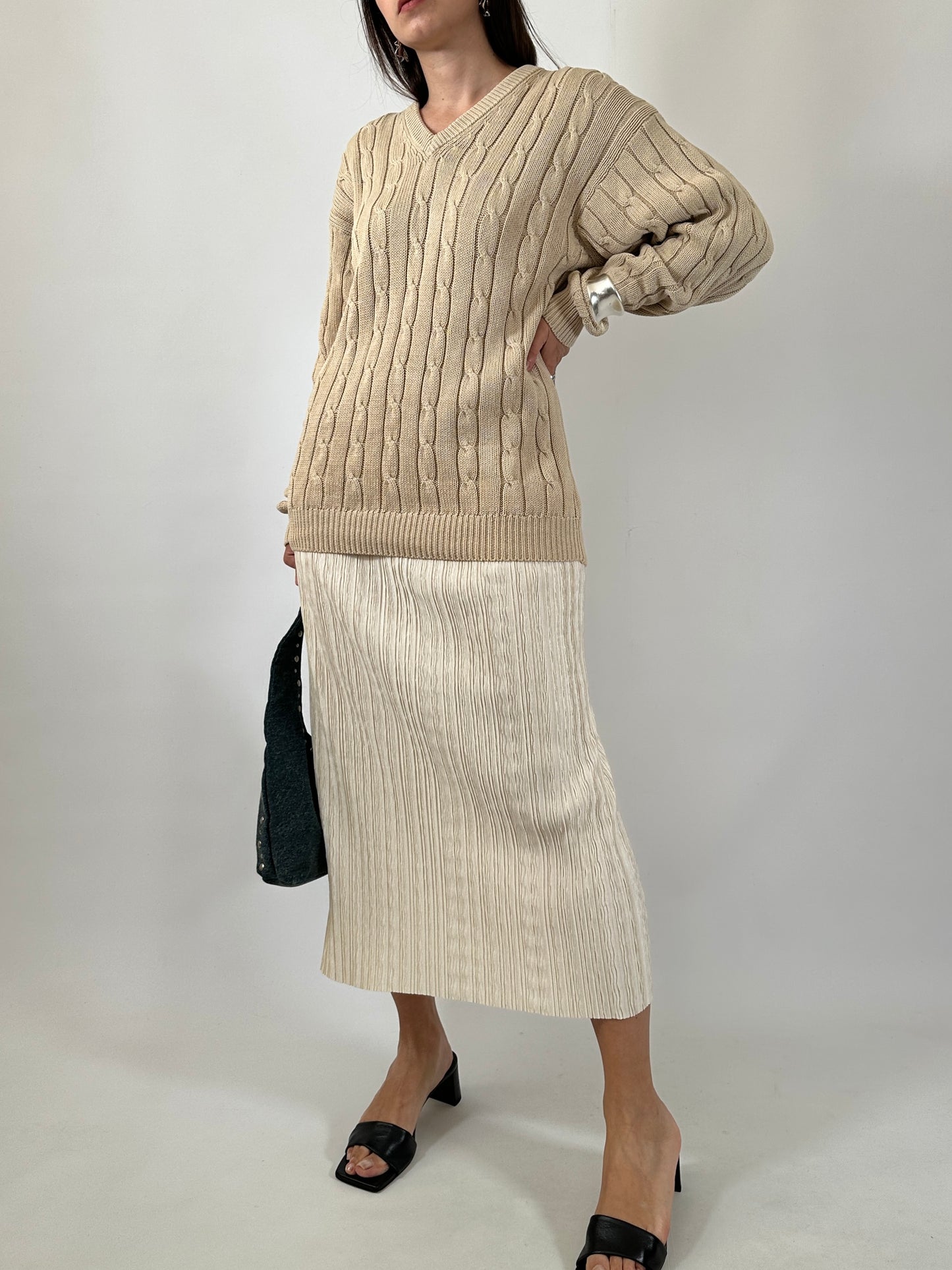 Pure Cotton Cable Knit Sweater